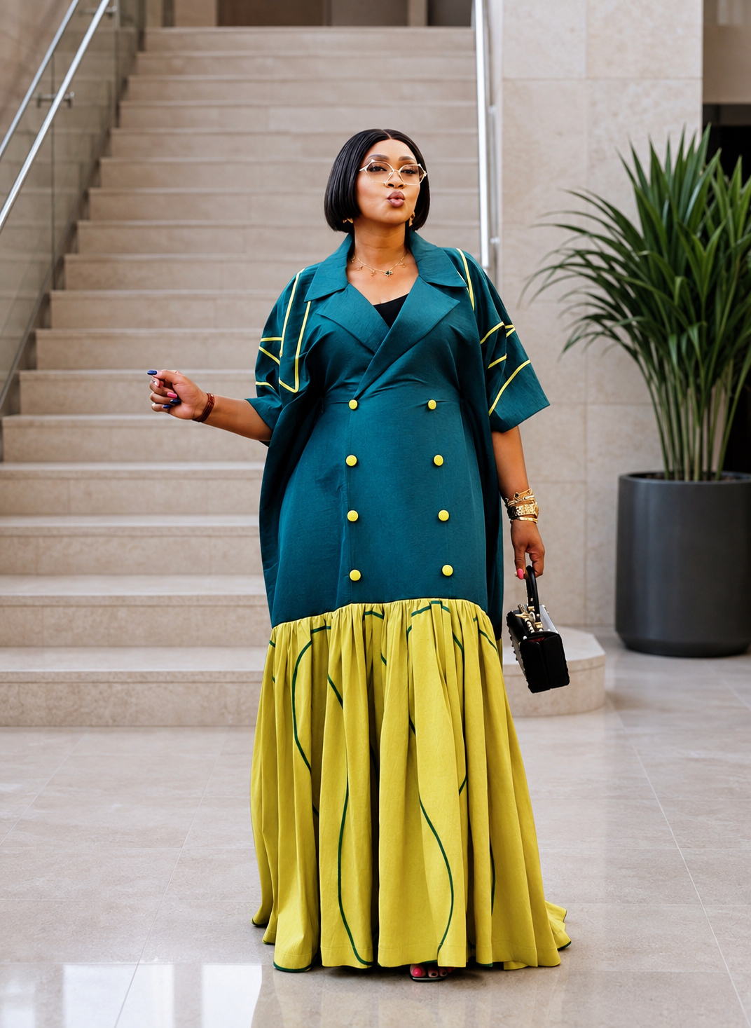 The Executive Lapel Bubu Dress