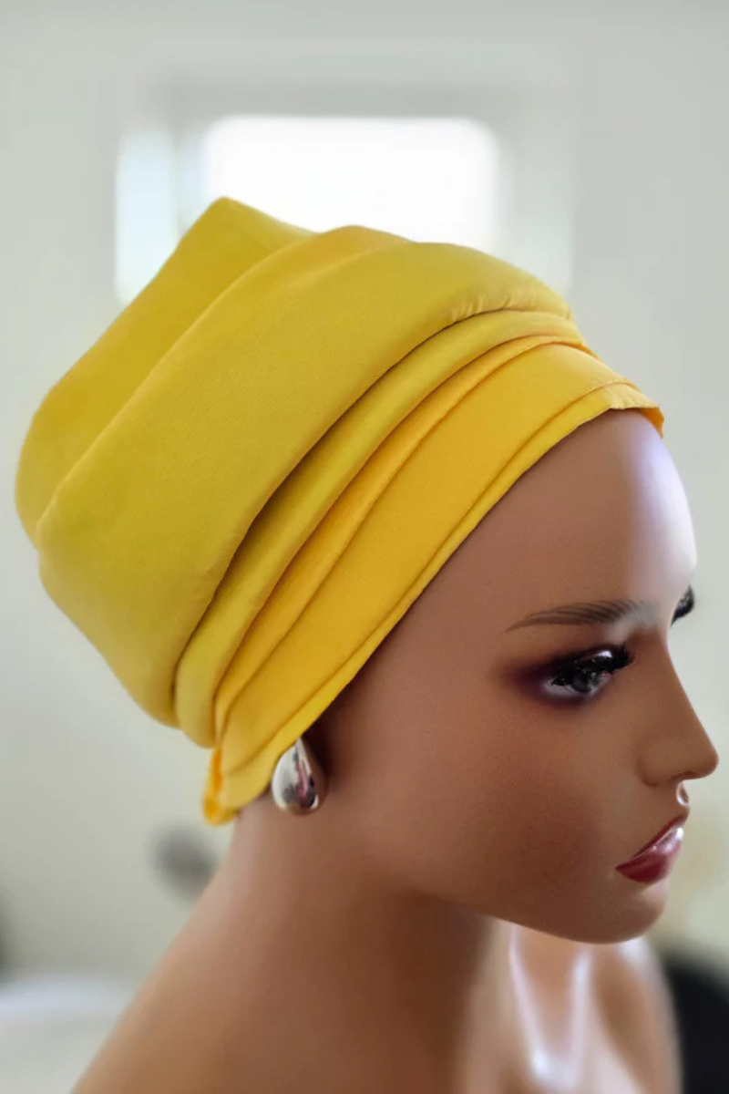 Rich Aunty Taffetta Gele Cap Turban