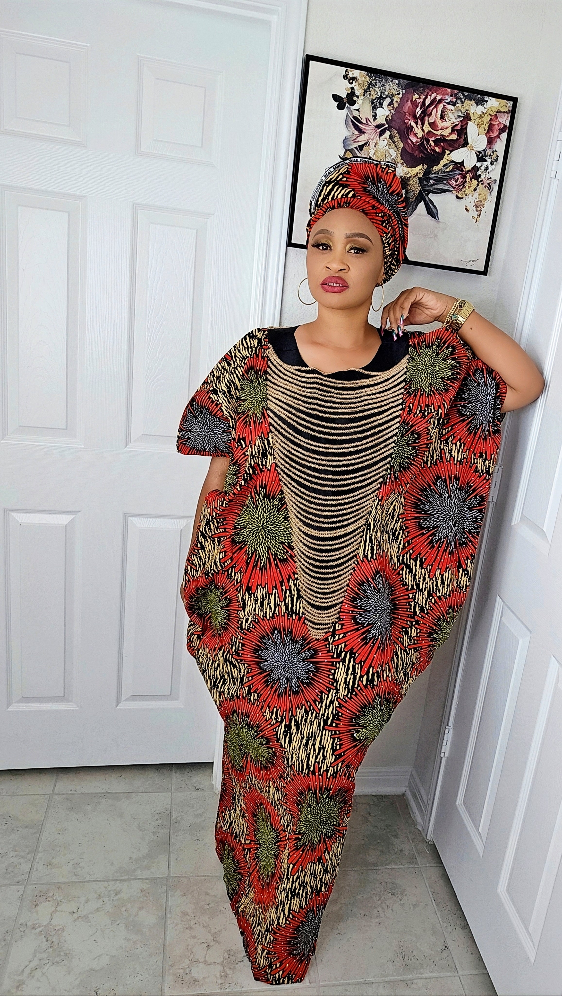 Imade Embellished Beaded Crysyal Agbada Bubu