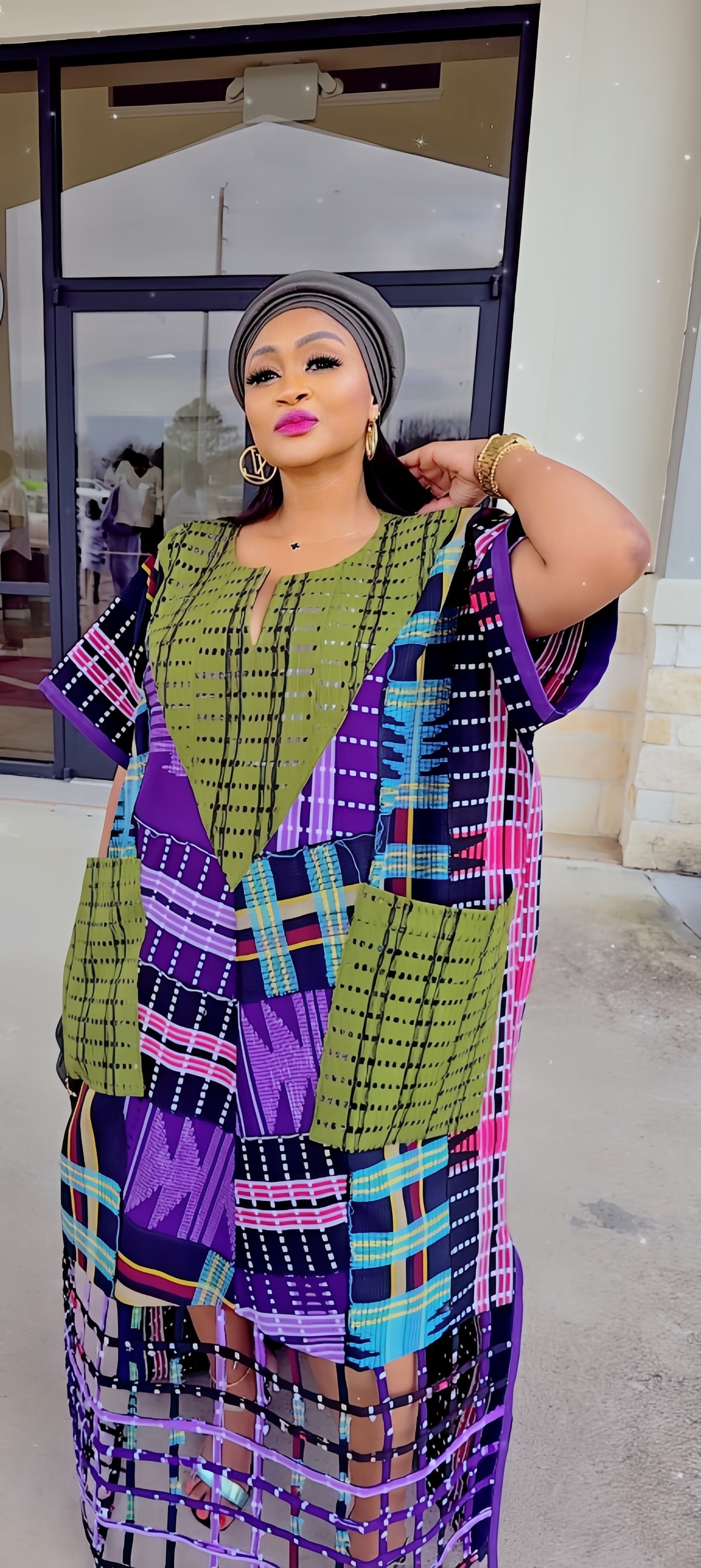 Rich Aunty Bubu – Aso-Oke Patched Design Edition