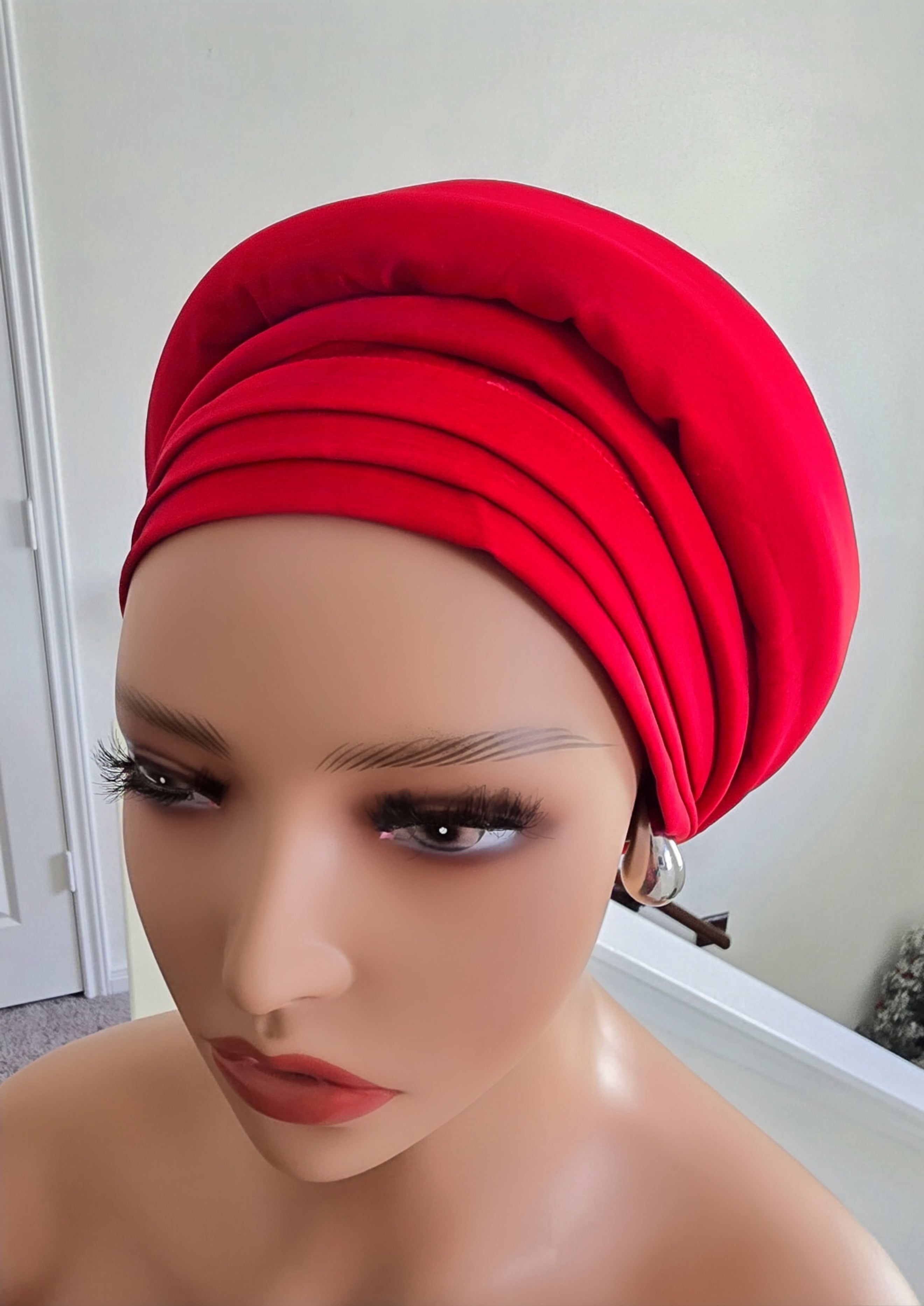 Rich Aunty Taffetta Gele Cap Turban