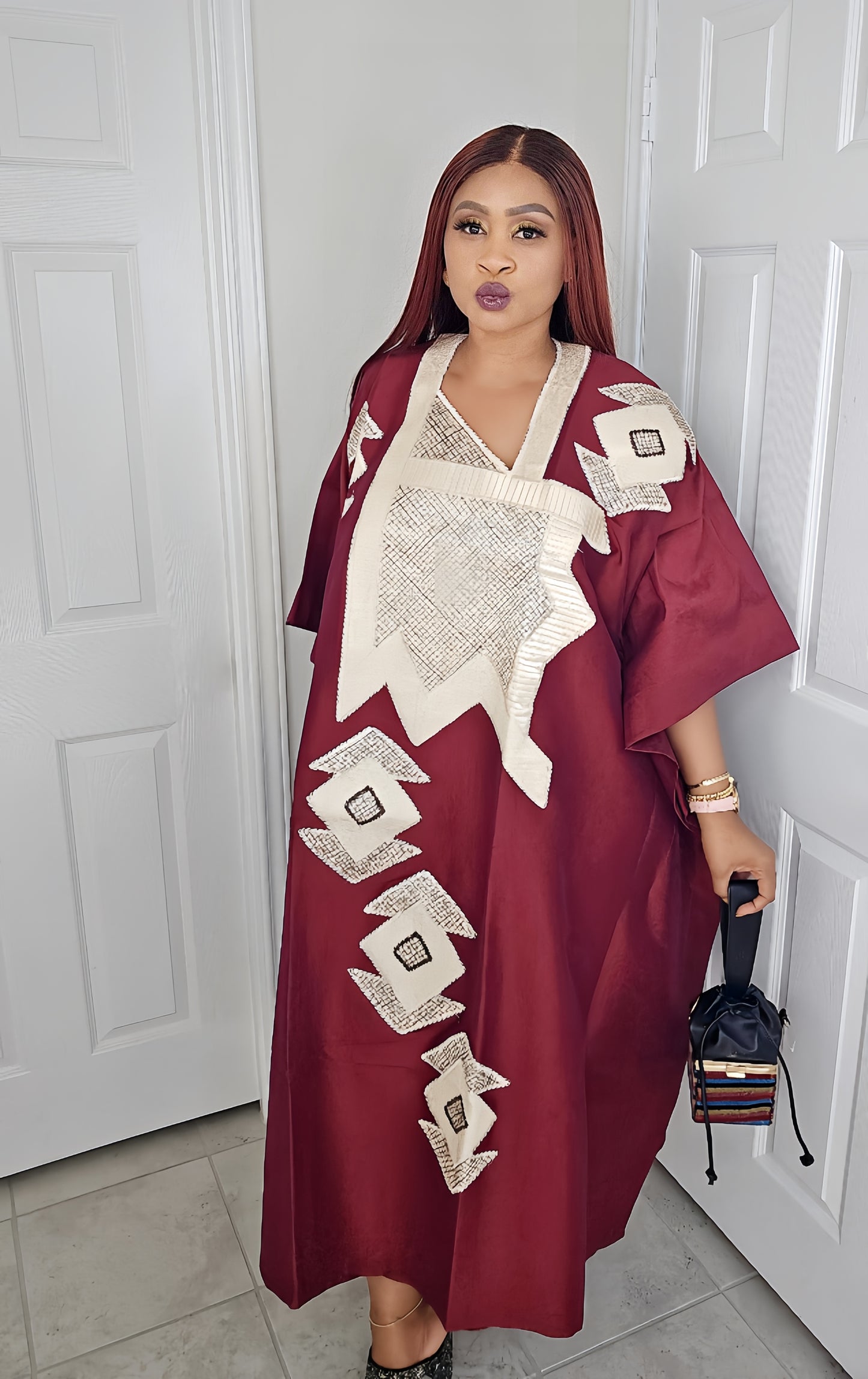 Omalicha – Rich Aunty Embroidered Bubu Agbada Kaftan