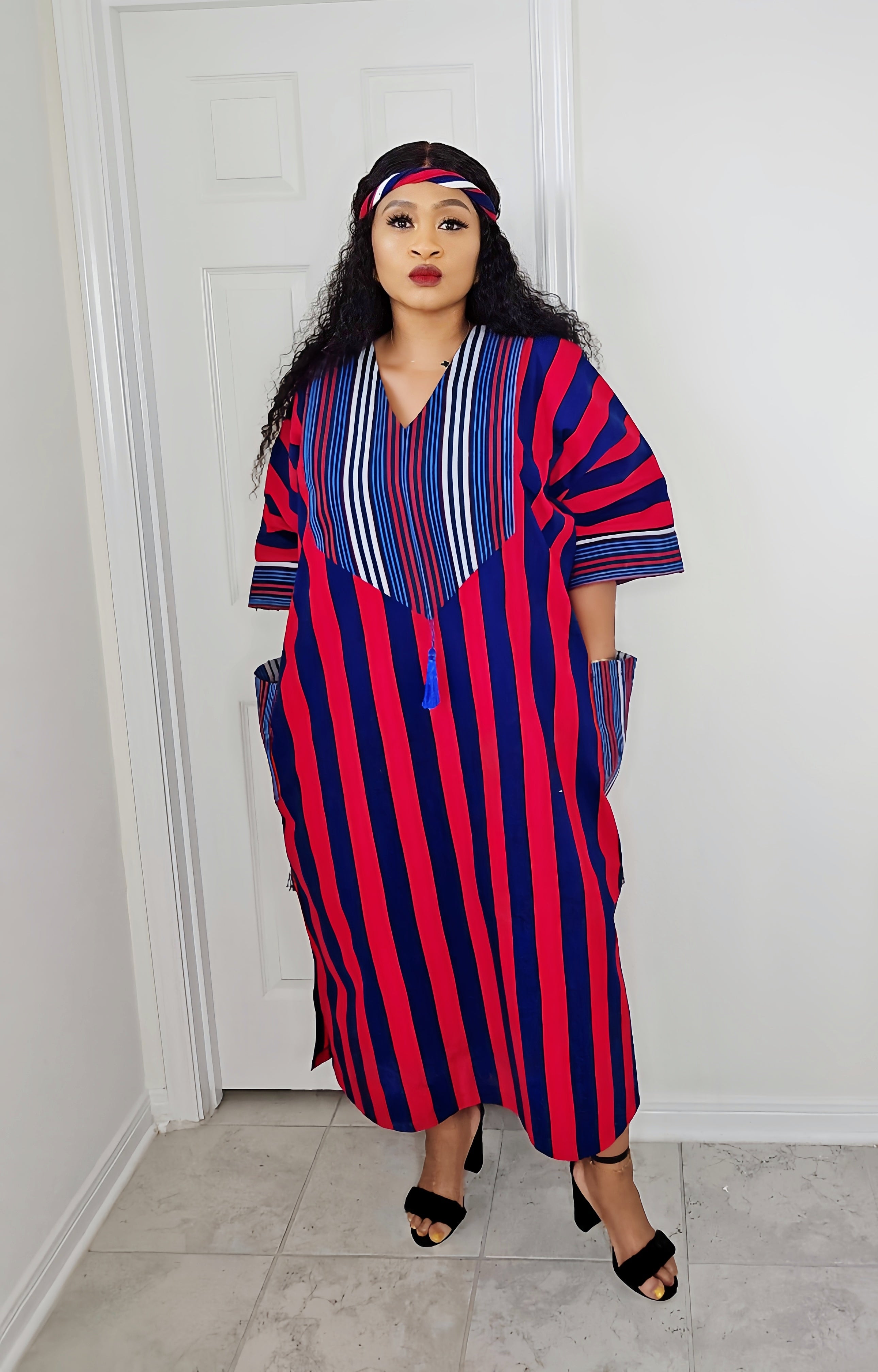 Tiwalola – Rich Aunty Bubu Midi length with Matching Scarf