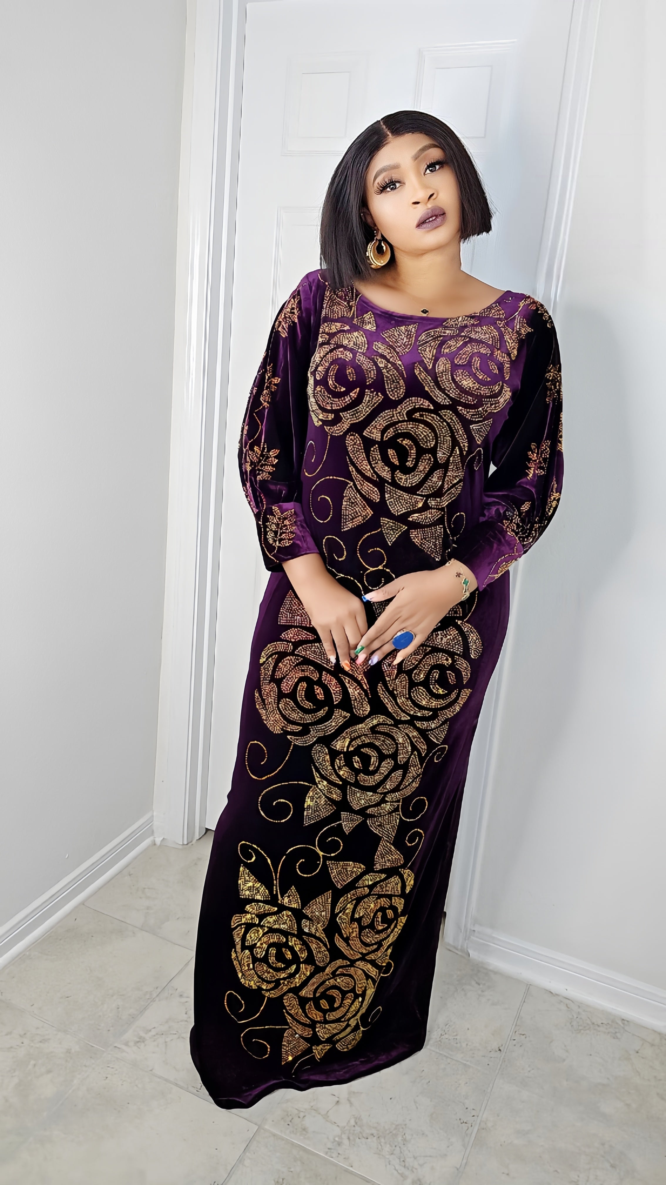 Nee Blinged Velvet Dress