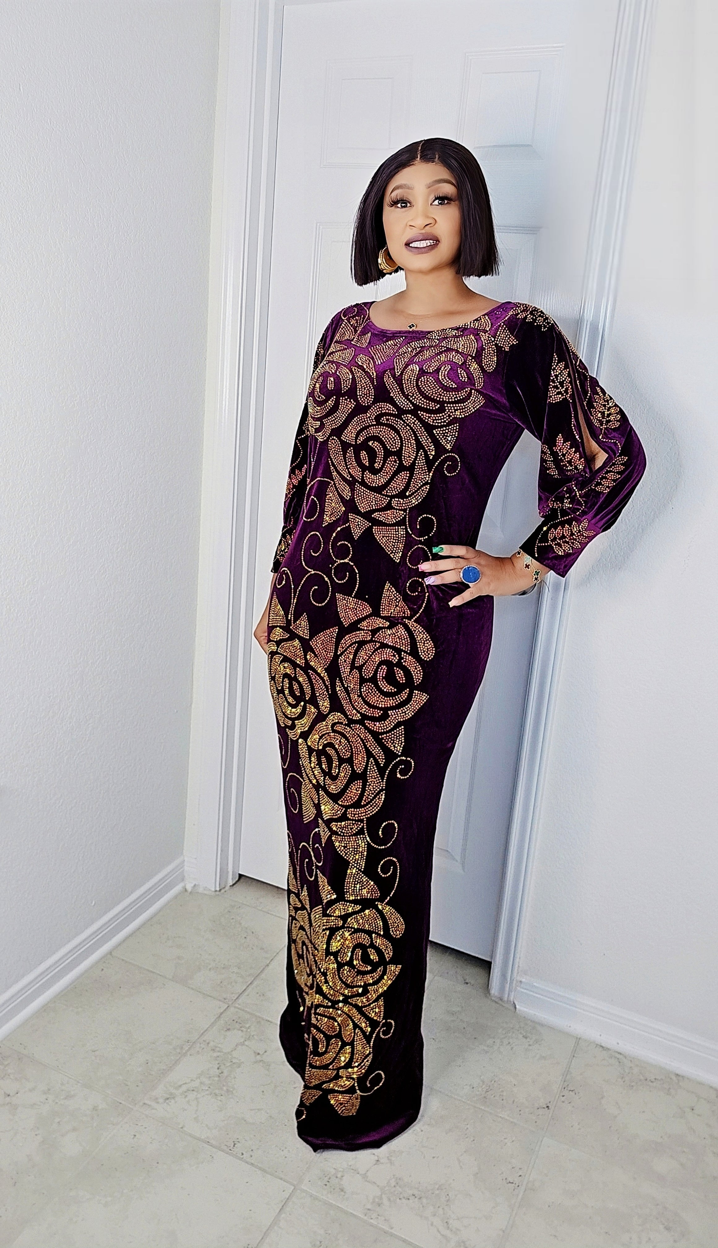 Nee Blinged Velvet Dress