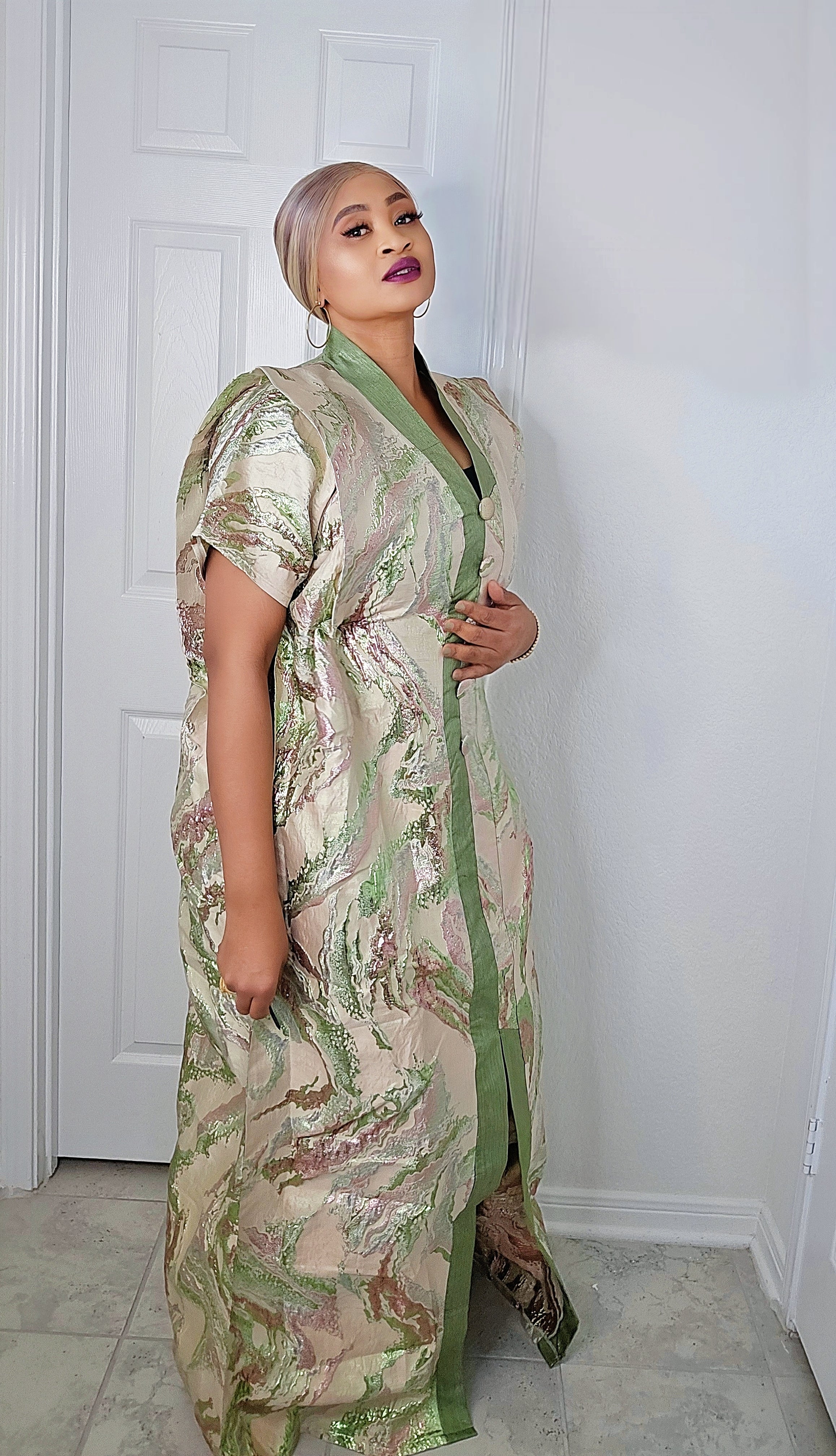 European Brocade Agbada Bubu Dress Kaftan