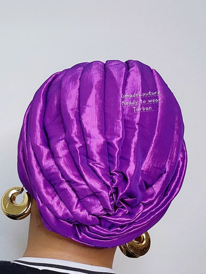 Tasha Ready to wear Turban with up-do Rhinestones