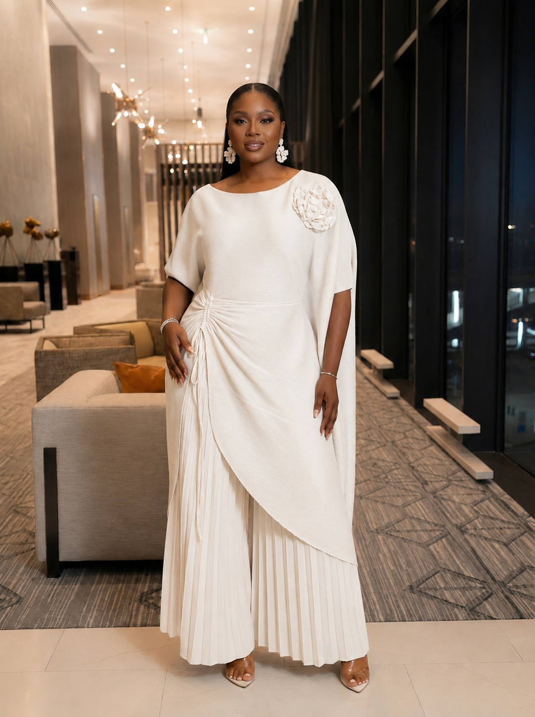 Lumi Two-Piece Tunic and Palazzo Pant Set