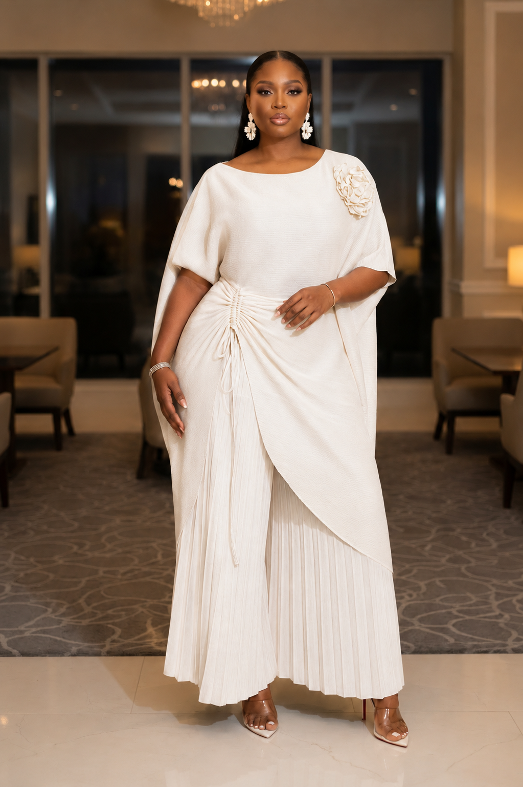 Lumi Two-Piece Tunic and Palazzo Pant Set