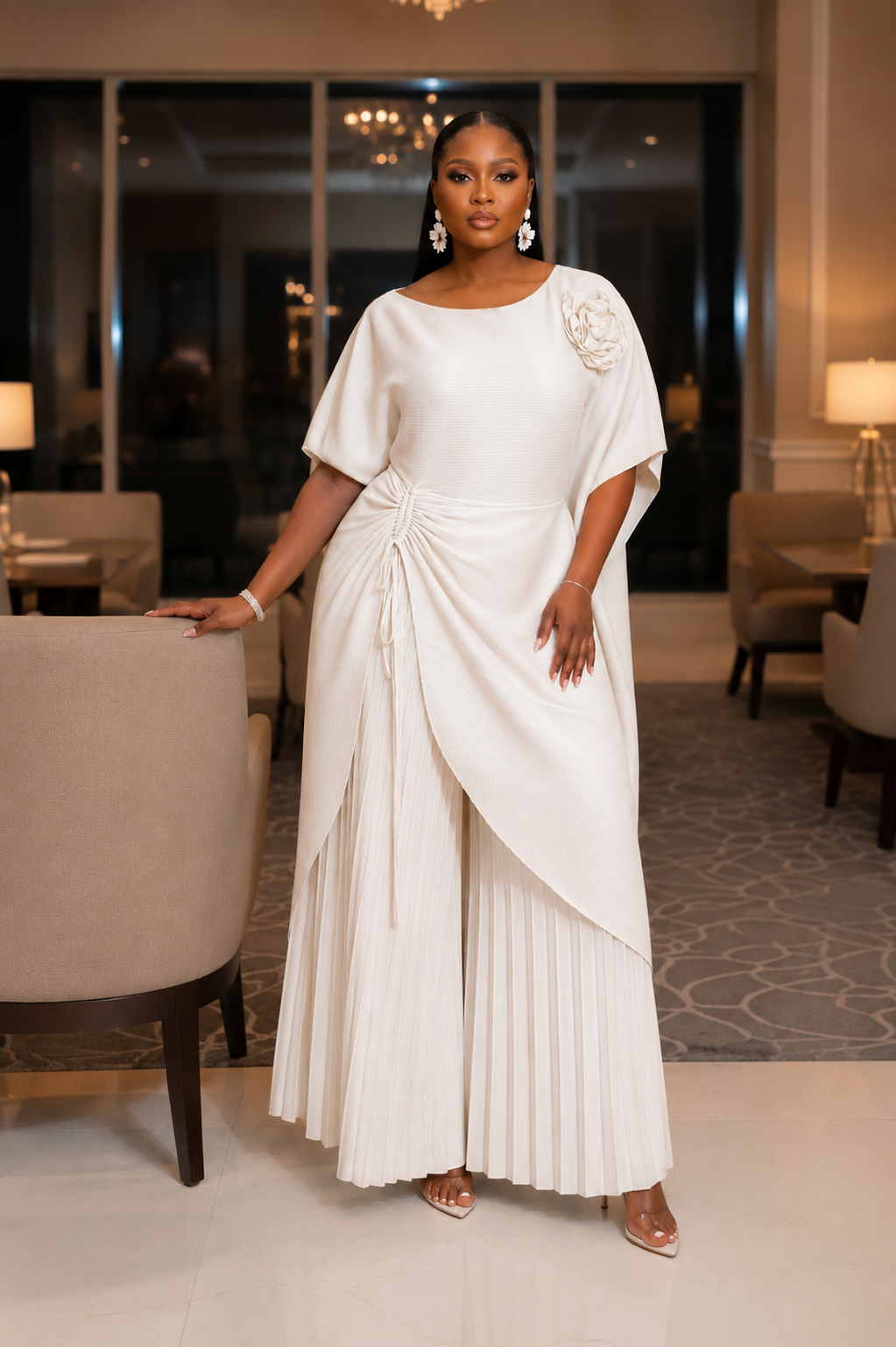 Lumi Two-Piece Tunic and Palazzo Pant Set