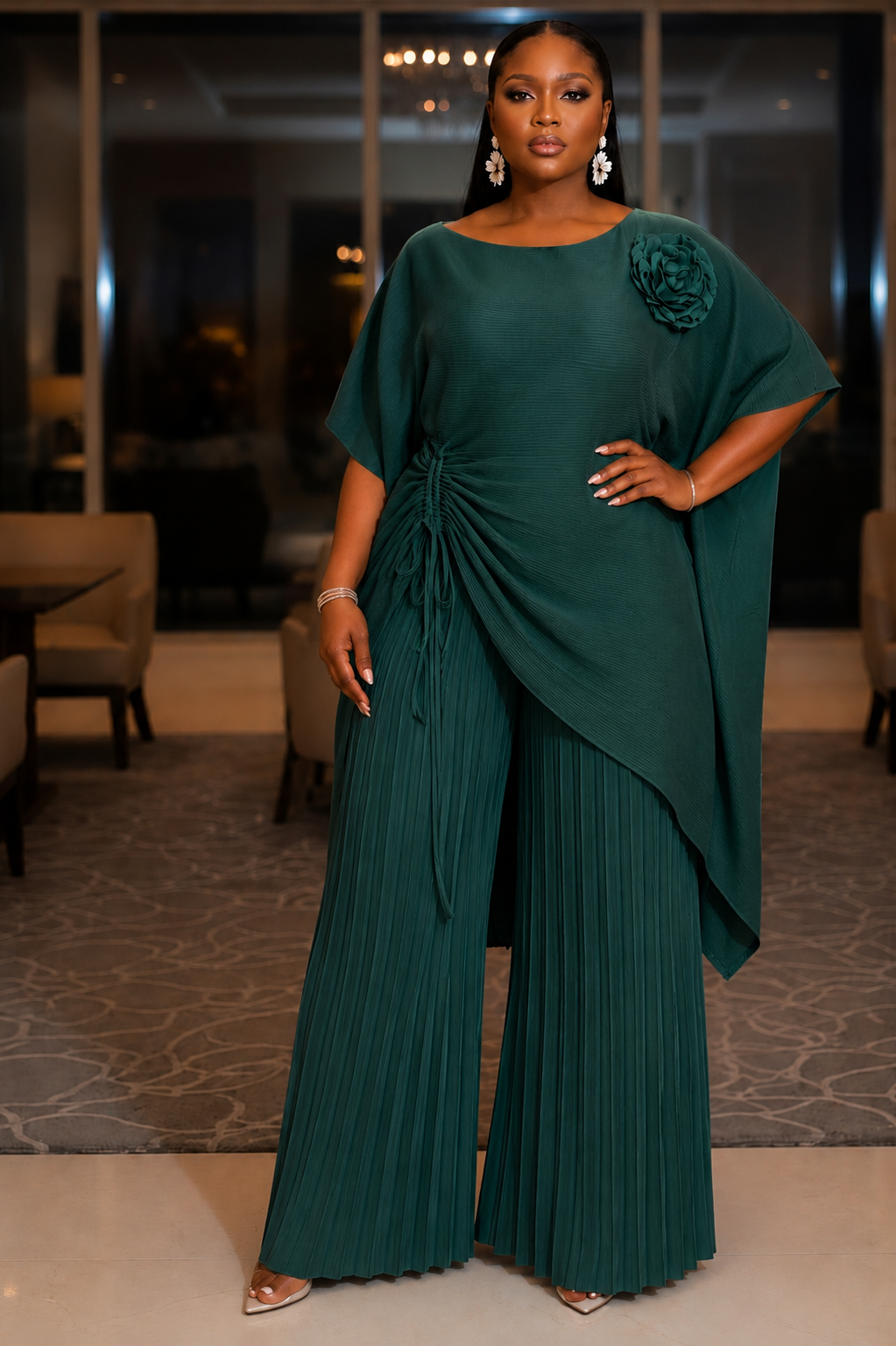 Lumi Two-Piece Tunic and Palazzo Pant Set