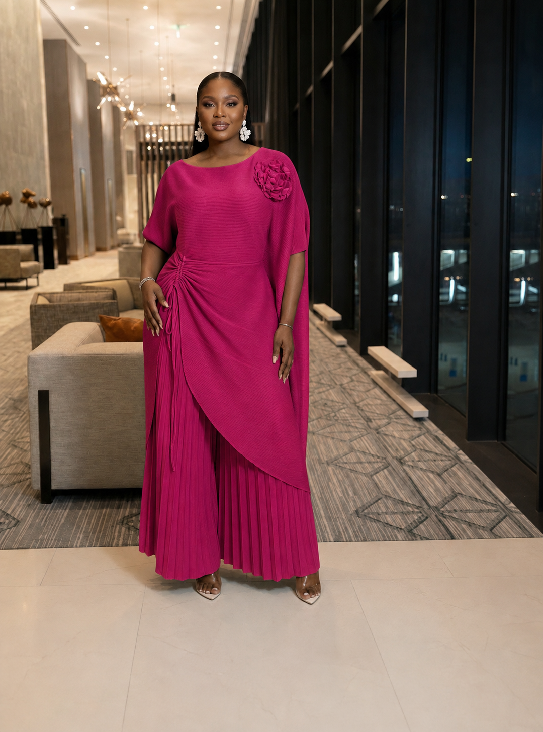 Lumi Two-Piece Tunic and Palazzo Pant Set