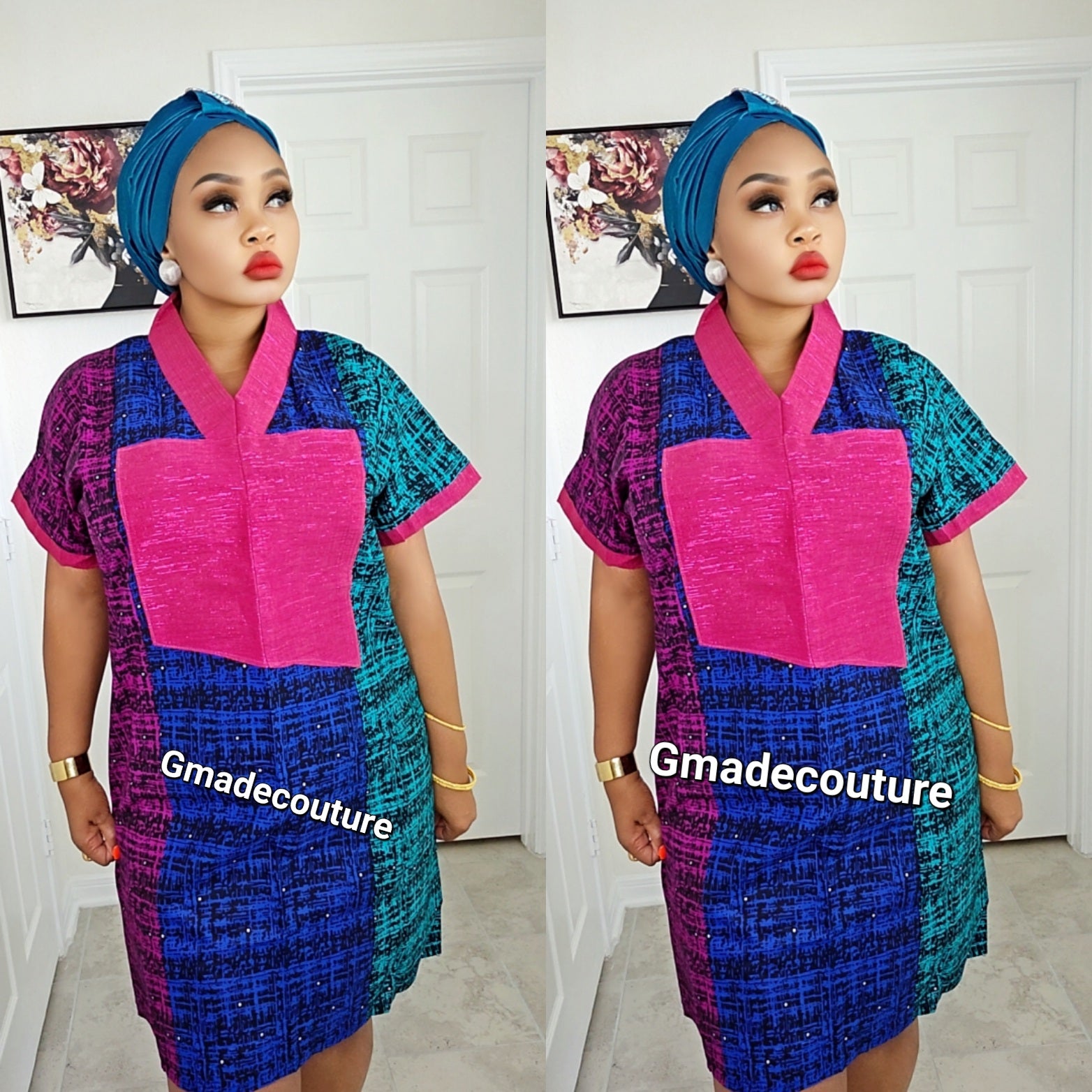 Tasha Ready to wear Turban with up-do Rhinestones 26