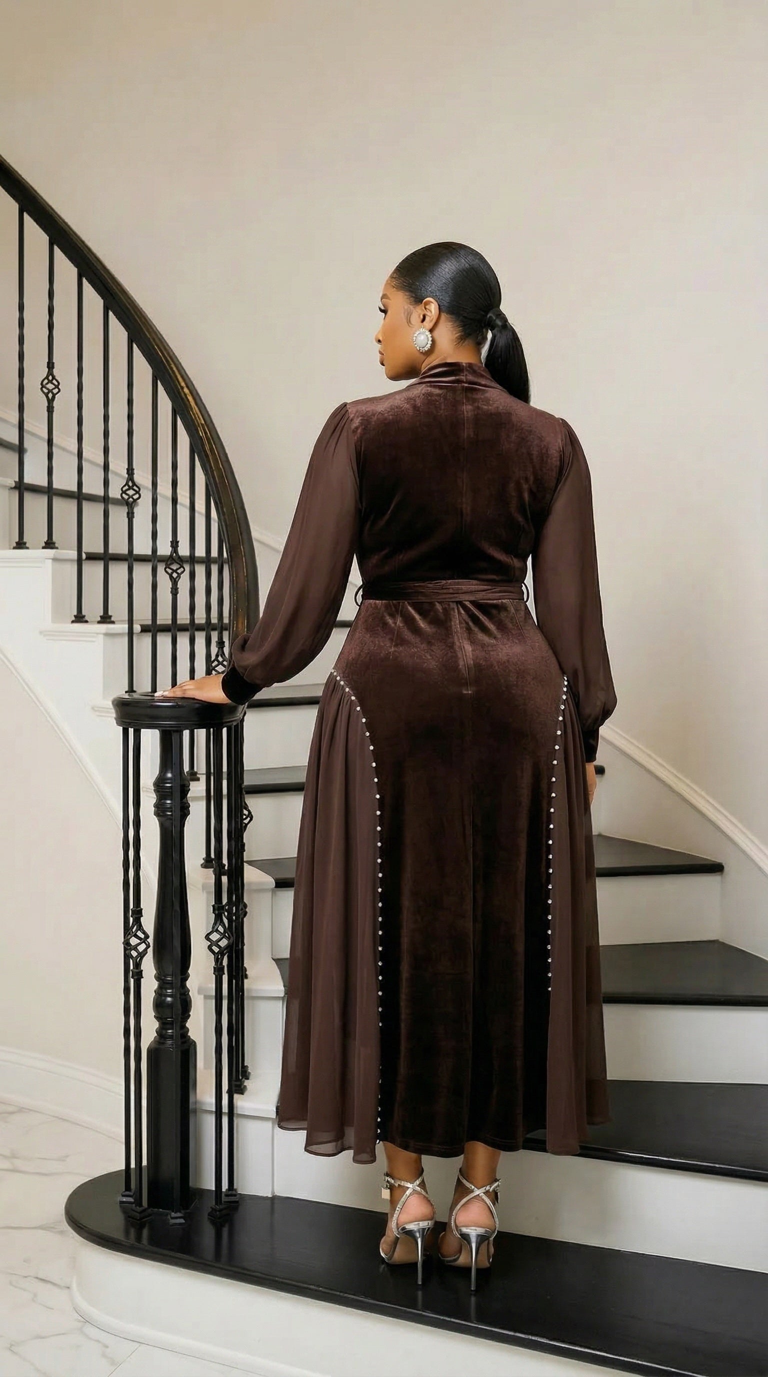 Imole Royale Dress brown