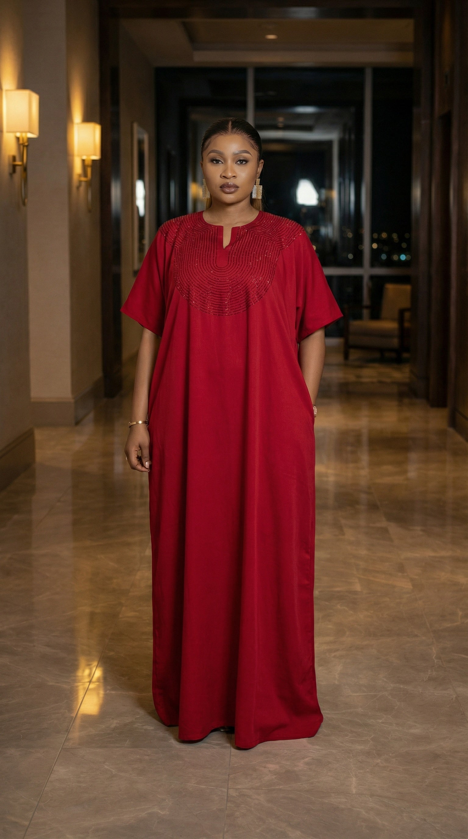 CHIC  BOUBOU SPARKLY KAFTAN WITH HIDDEN SIDES POCKETS 4 ( BESTSELLER)