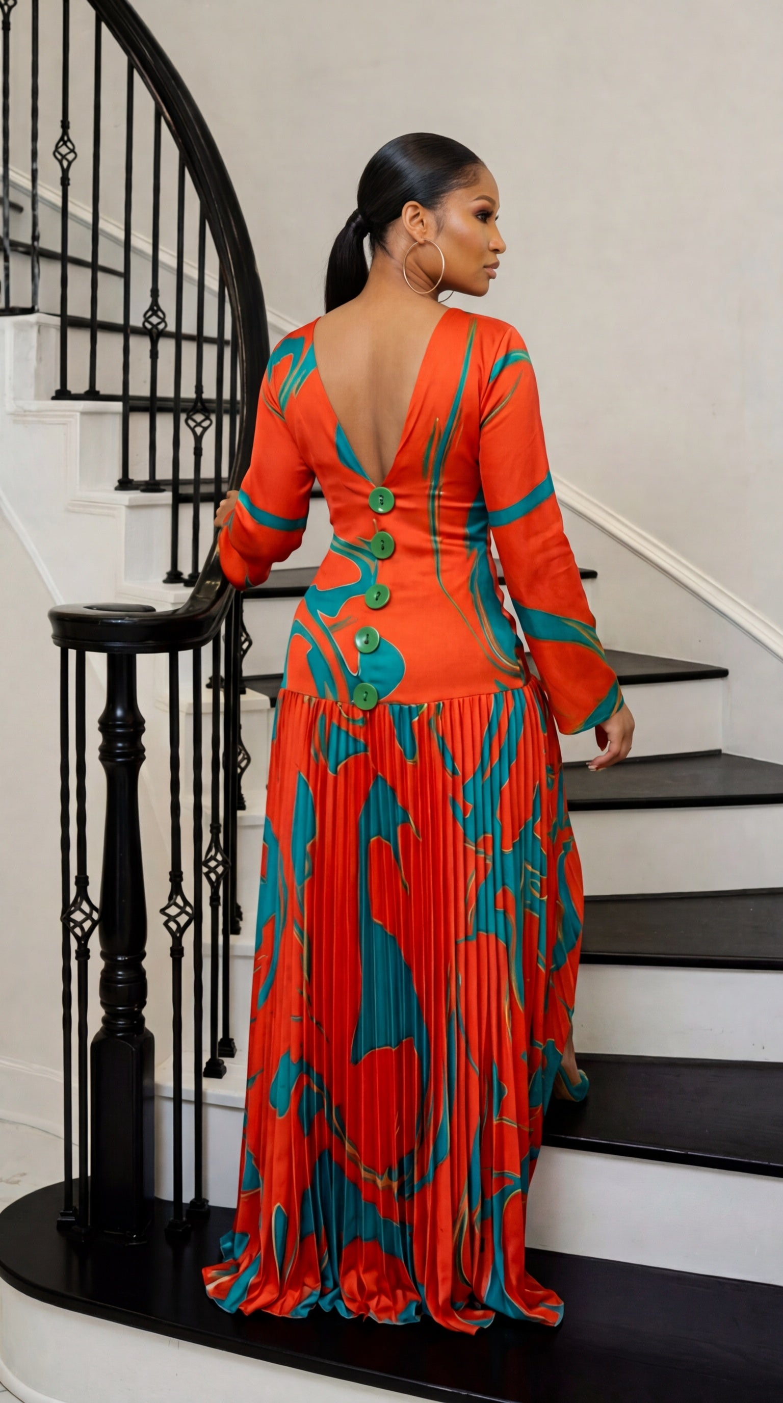 The Aura Statement Pleated Gown