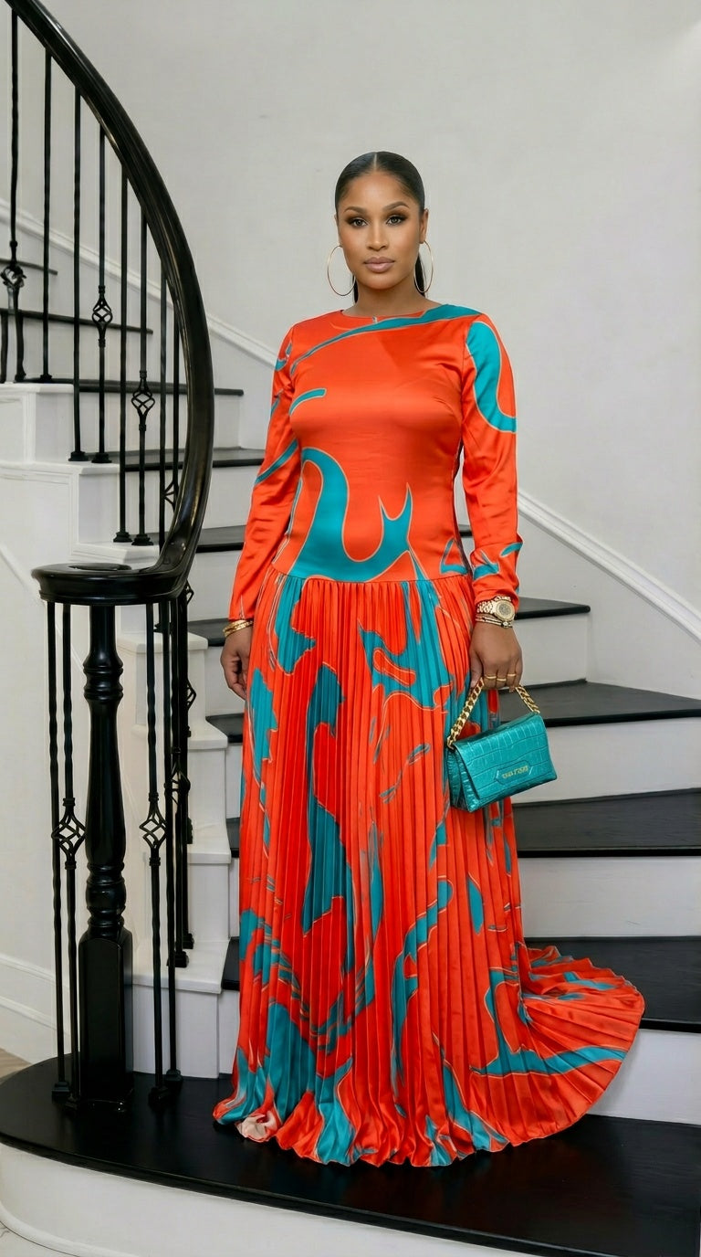 The Aura Statement Pleated Gown