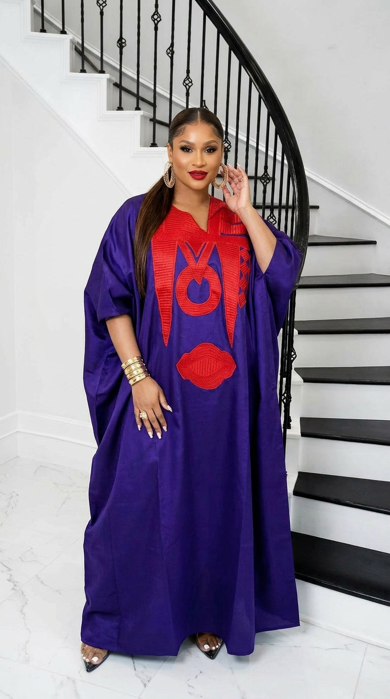 Omalicha Rich Aunty Embroidered Bubu Dress