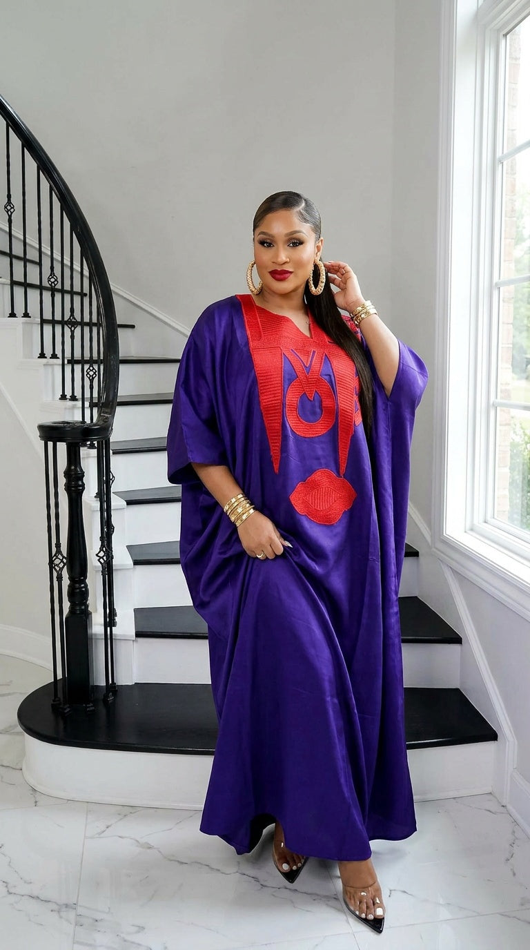 Omalicha Rich Aunty Embroidered Bubu Dress