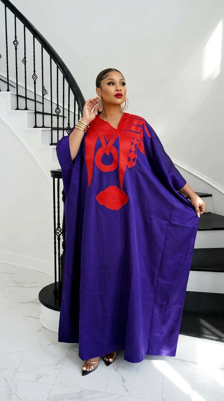 Omalicha Rich Aunty Embroidered Bubu Dress