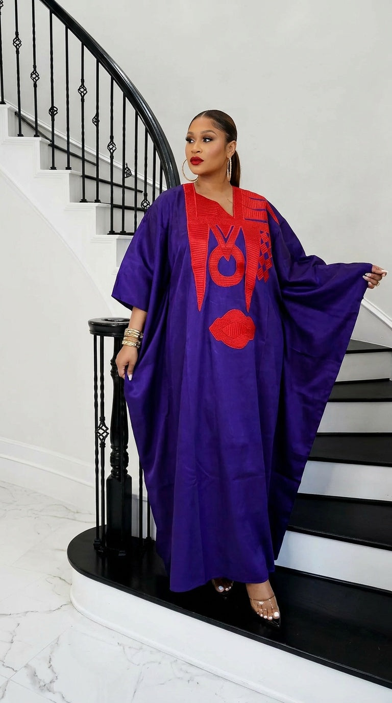 Omalicha Rich Aunty Embroidered Bubu Dress