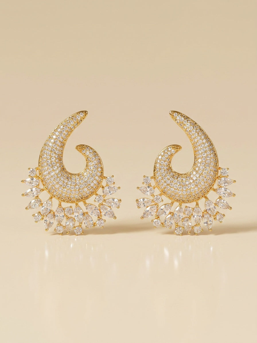 Celestial Crescent Earrings