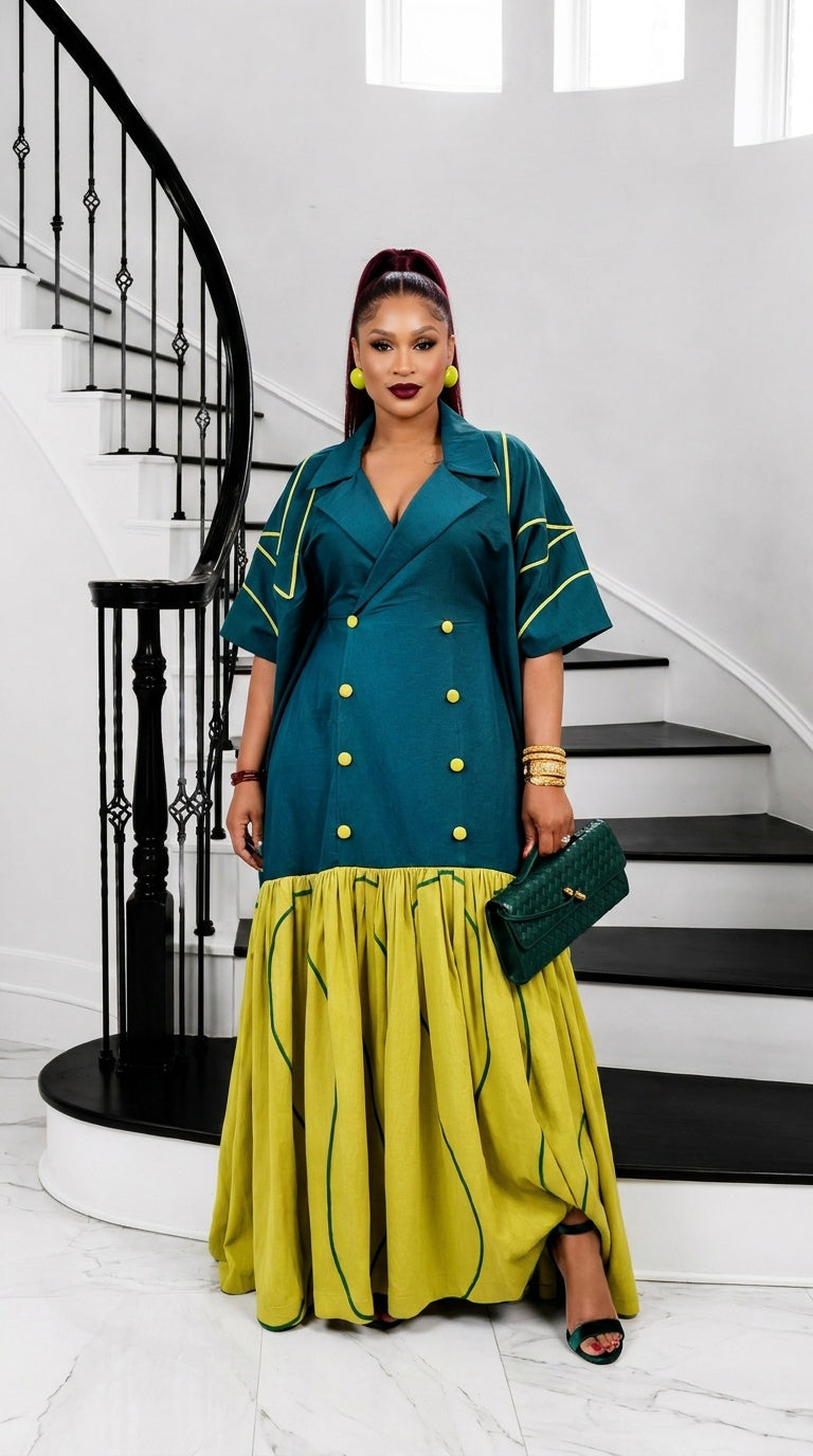 The Executive Lapel Bubu Dress