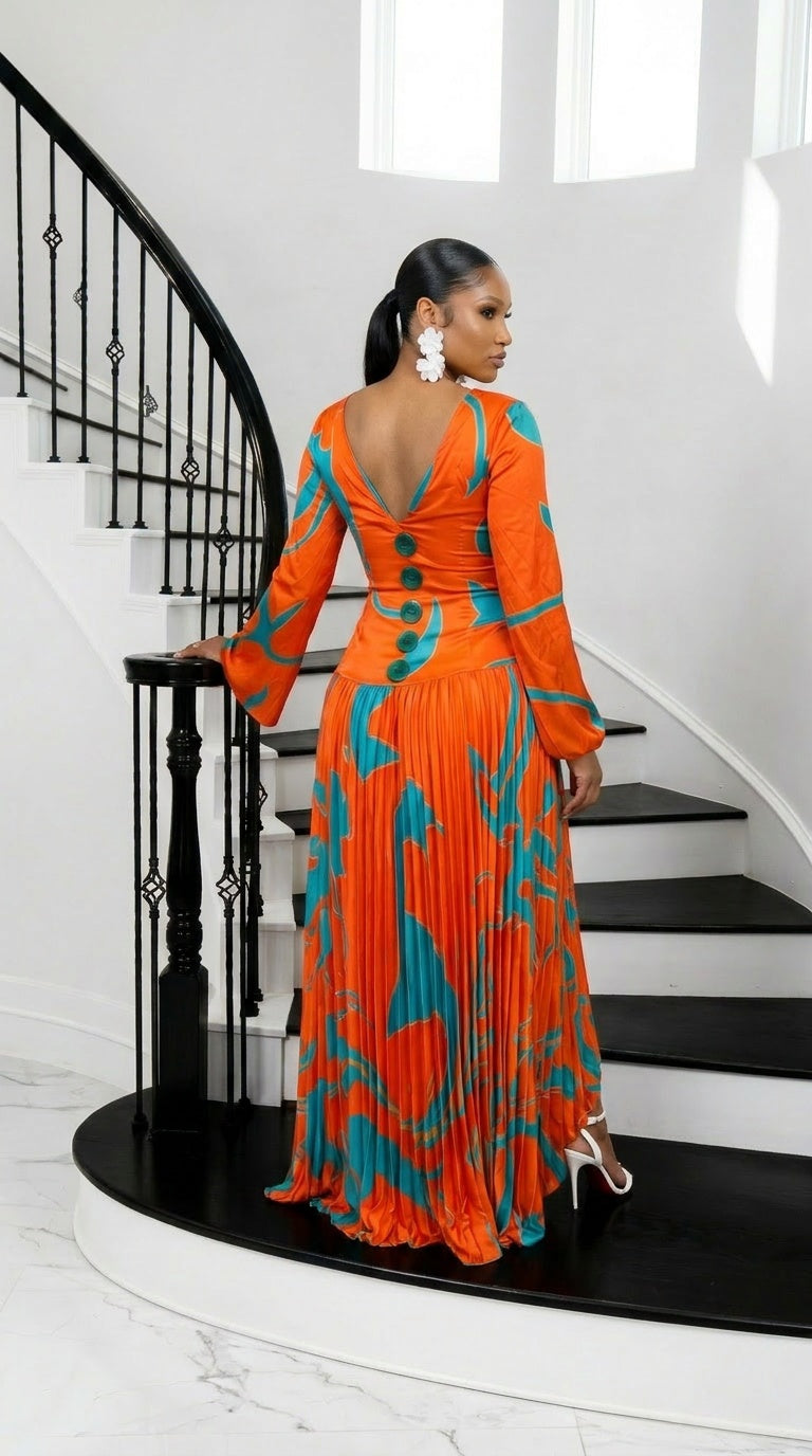 The Aura Statement Pleated Gown