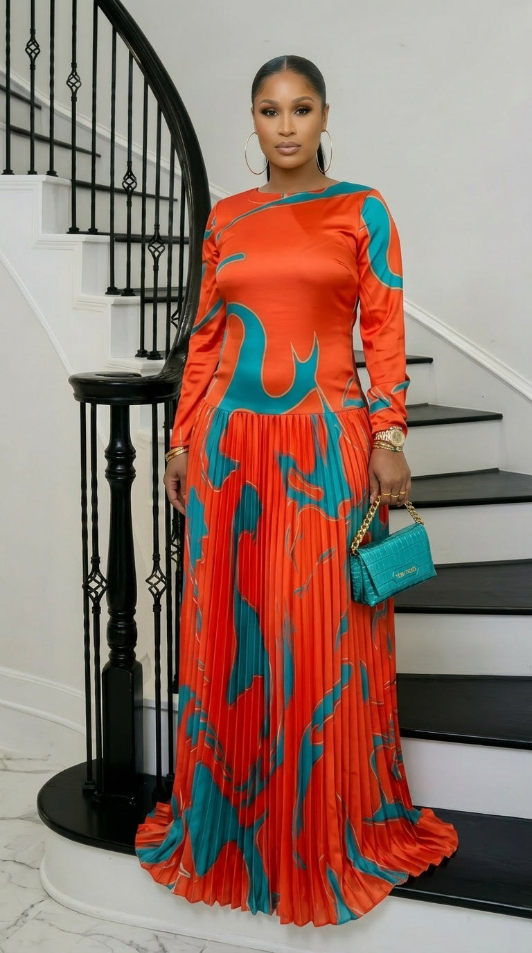The Aura Statement Pleated Gown
