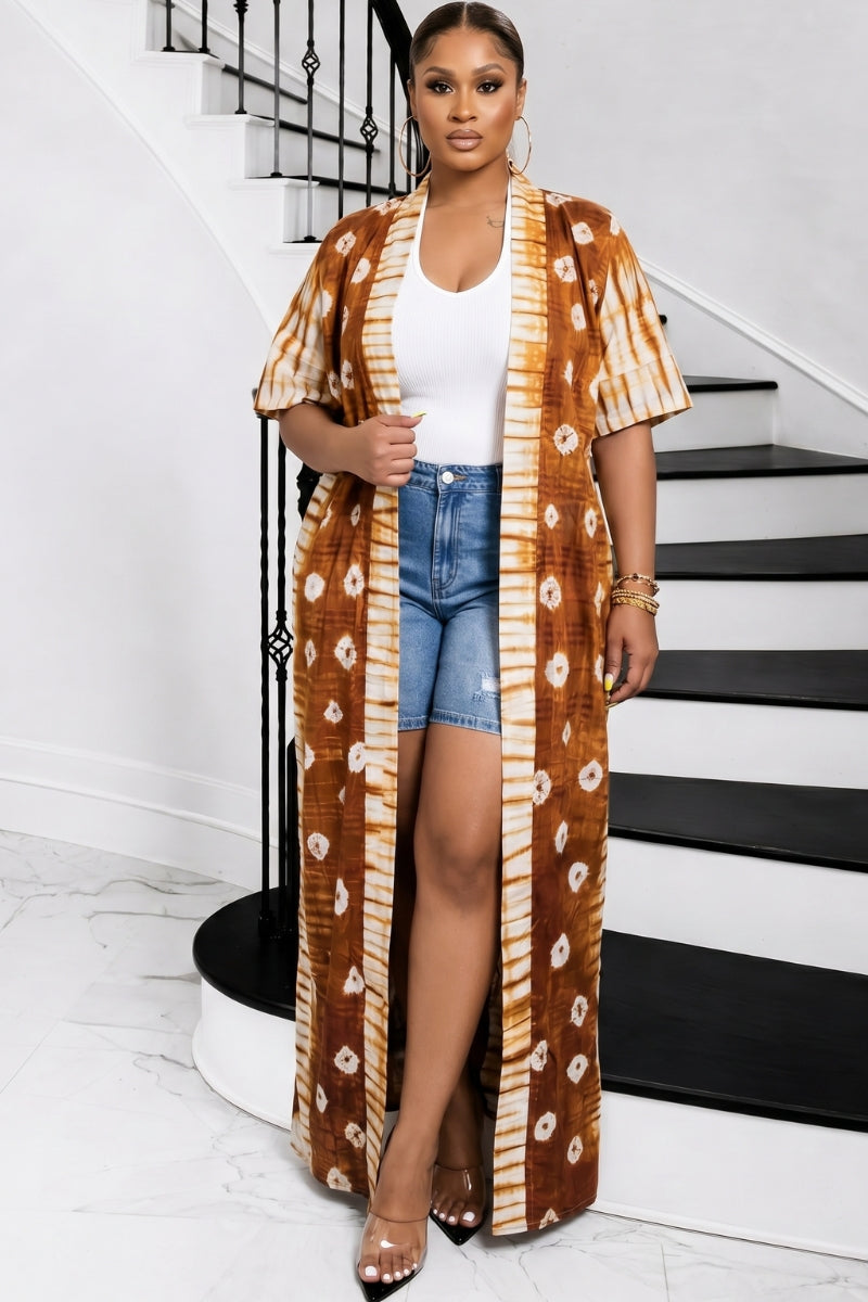 Adire Muse Longline  Kimono