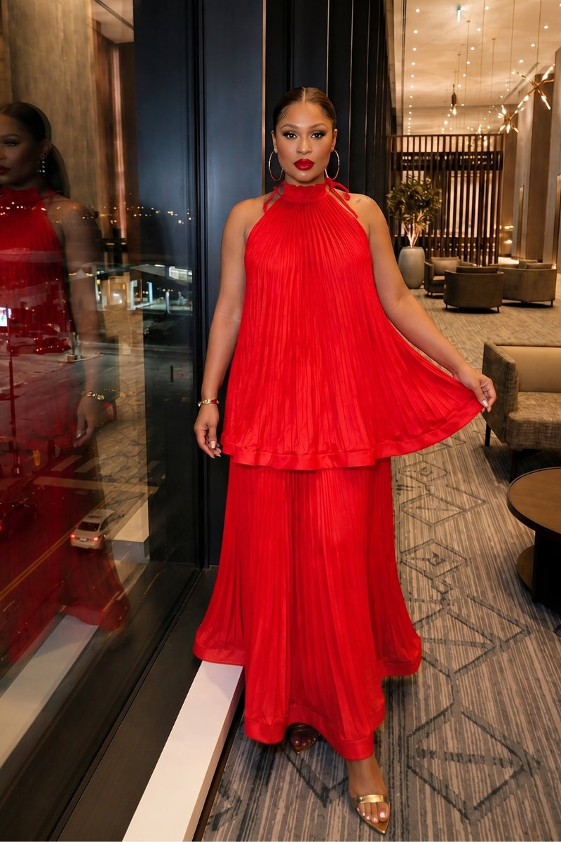 VELORA PLEATED DRESS