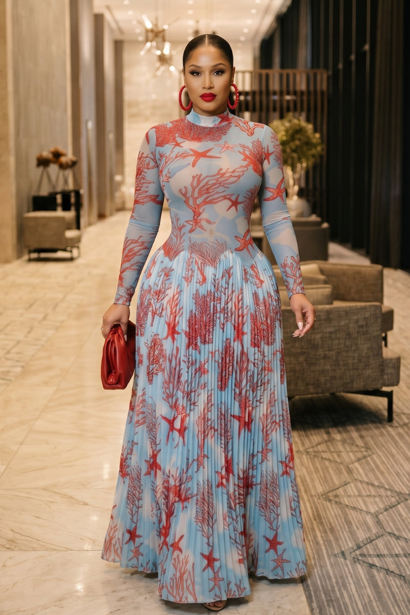 EVARA SCULPT PLEATED DRESS