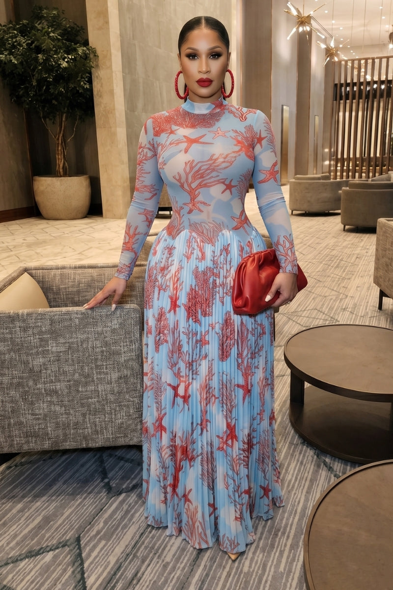 EVARA SCULPT PLEATED DRESS