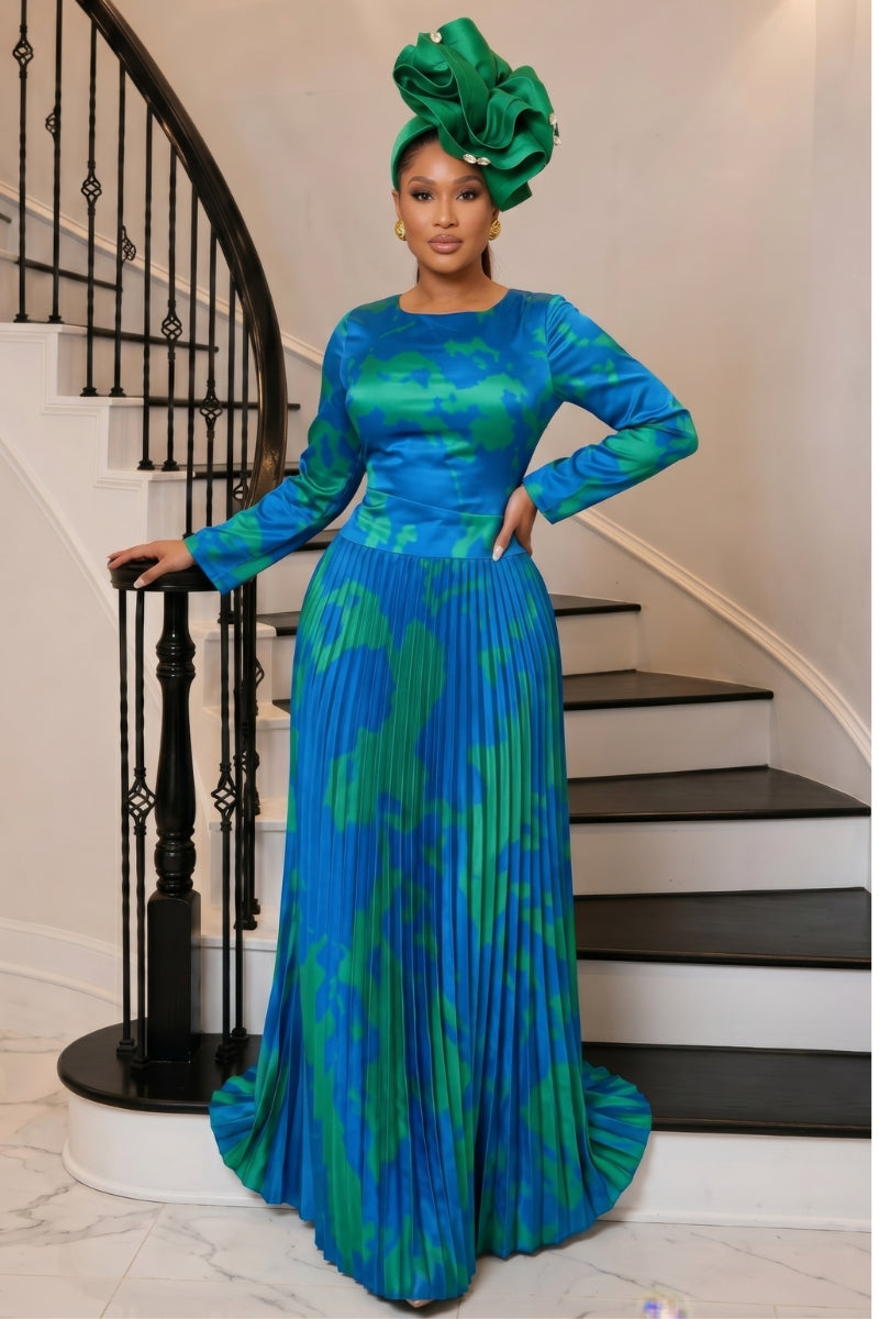 The Aura Statement Pleated Gown