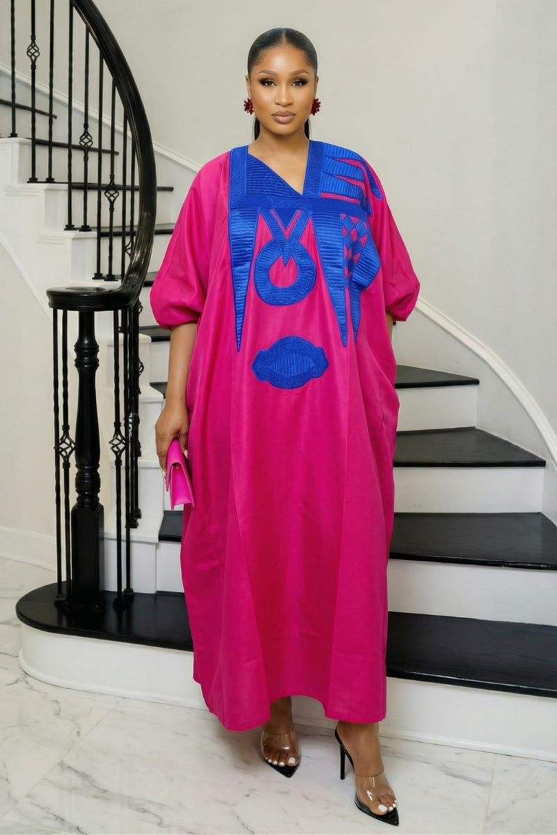 Omalicha – Rich Aunty Embroidered Bubu Agbada Kaftan
