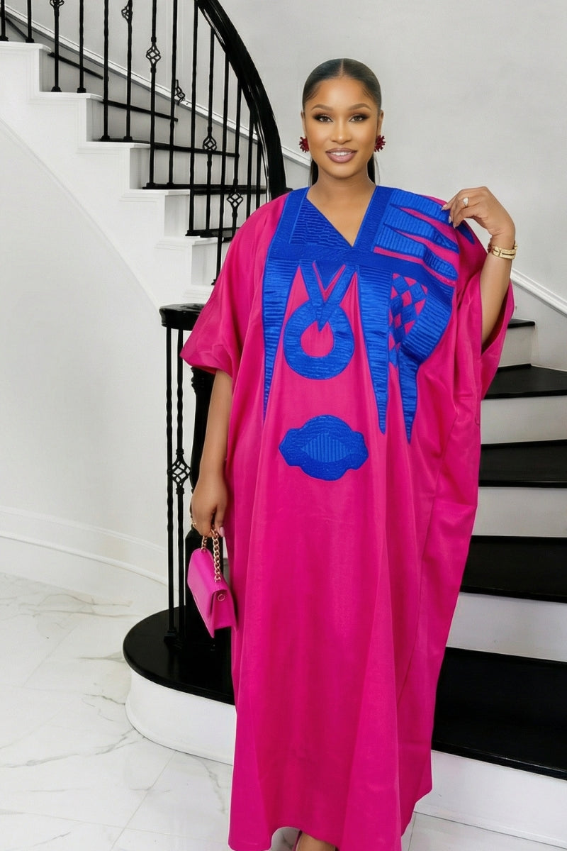 Omalicha – Rich Aunty Embroidered Bubu Agbada Kaftan