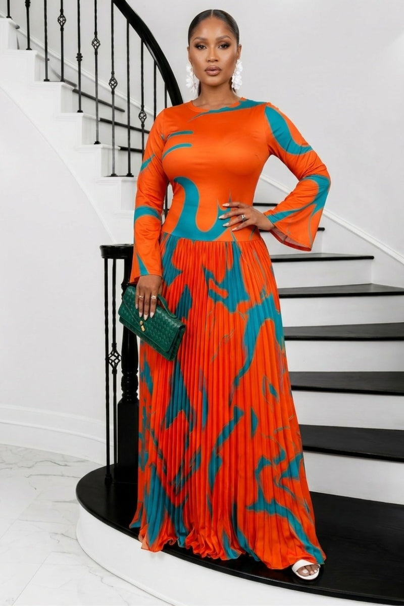 The Aura Statement Pleated Gown