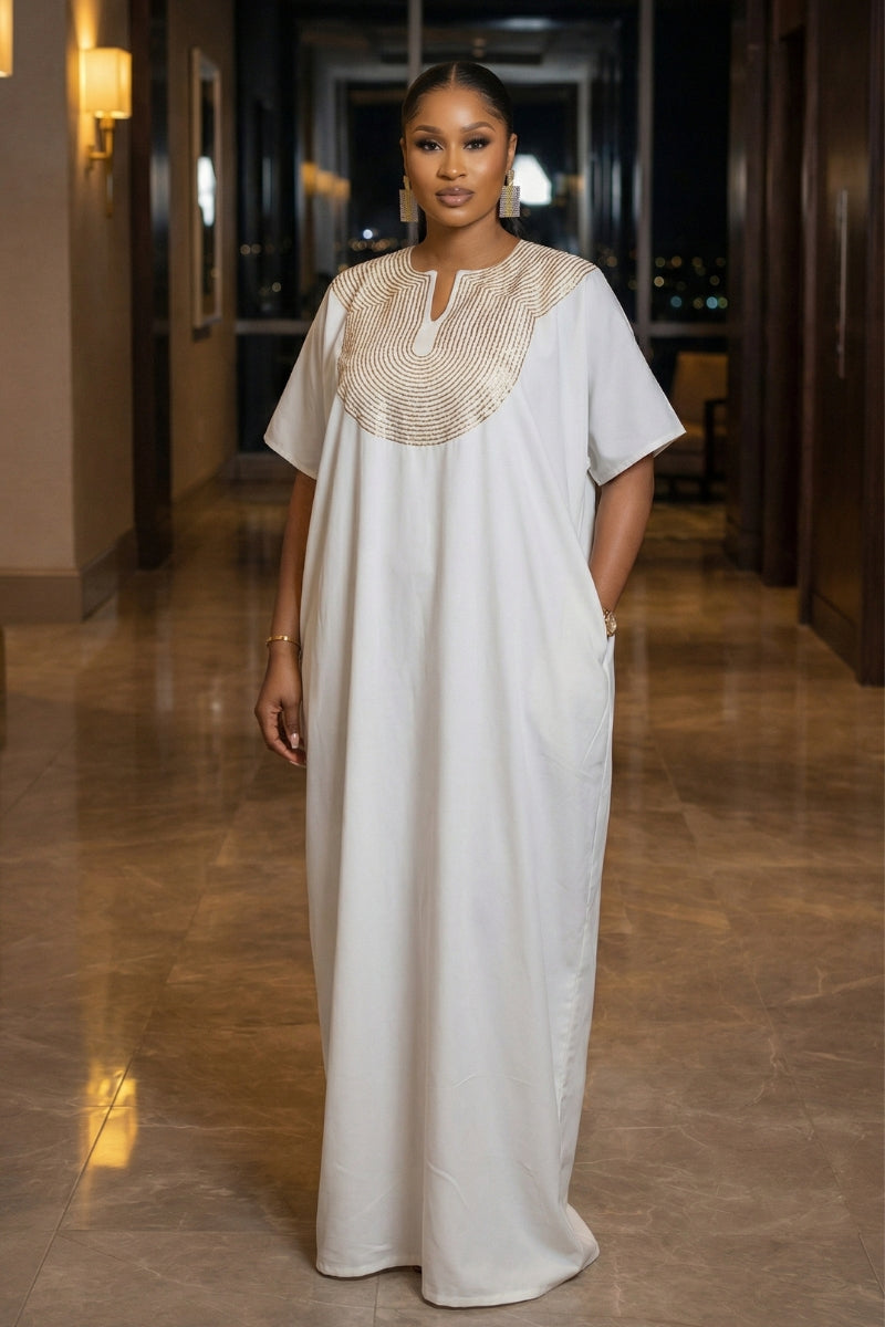 CHIC  BOUBOU SPARKLY KAFTAN WITH HIDDEN SIDES POCKETS 4 ( BESTSELLER)