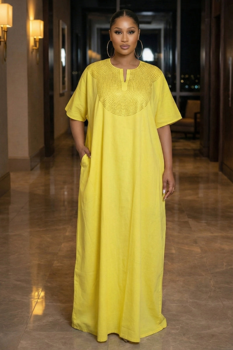 CHIC  BOUBOU SPARKLY KAFTAN WITH HIDDEN SIDES POCKETS 4 ( BESTSELLER)