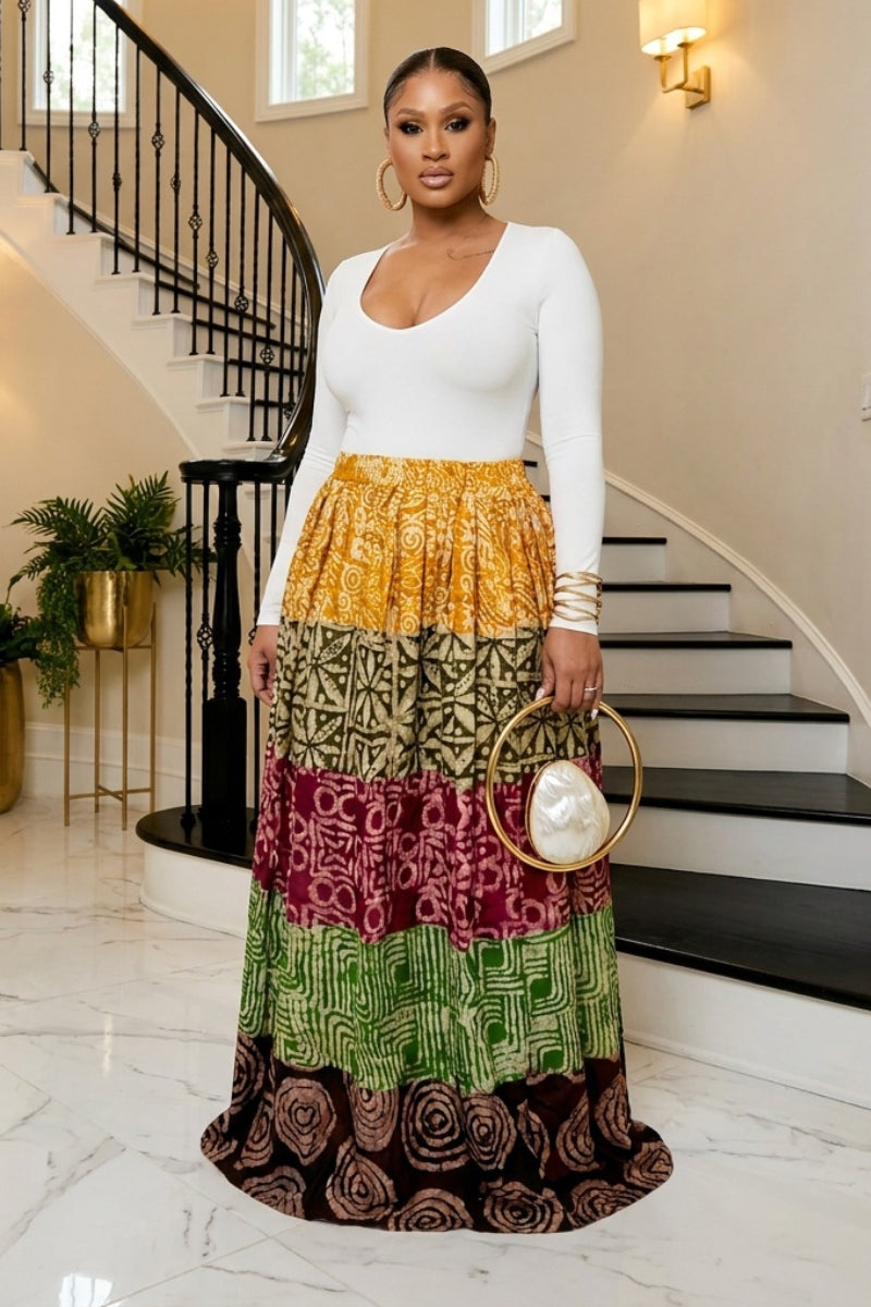 Adanna Patchwork Maxi Skirt