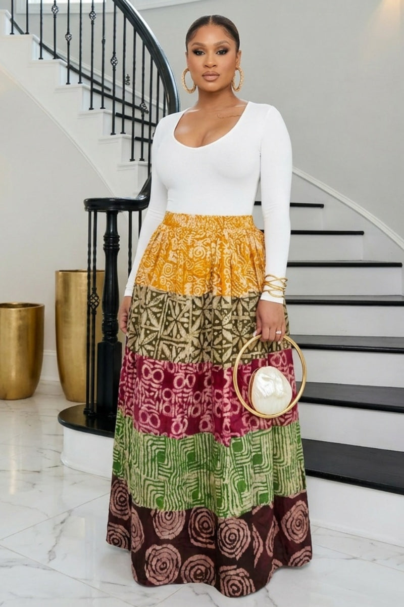 Adanna Patchwork Maxi Skirt