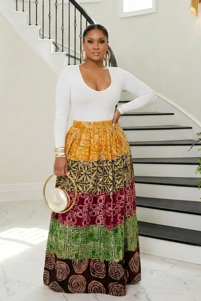 Adanna Patchwork Maxi Skirt