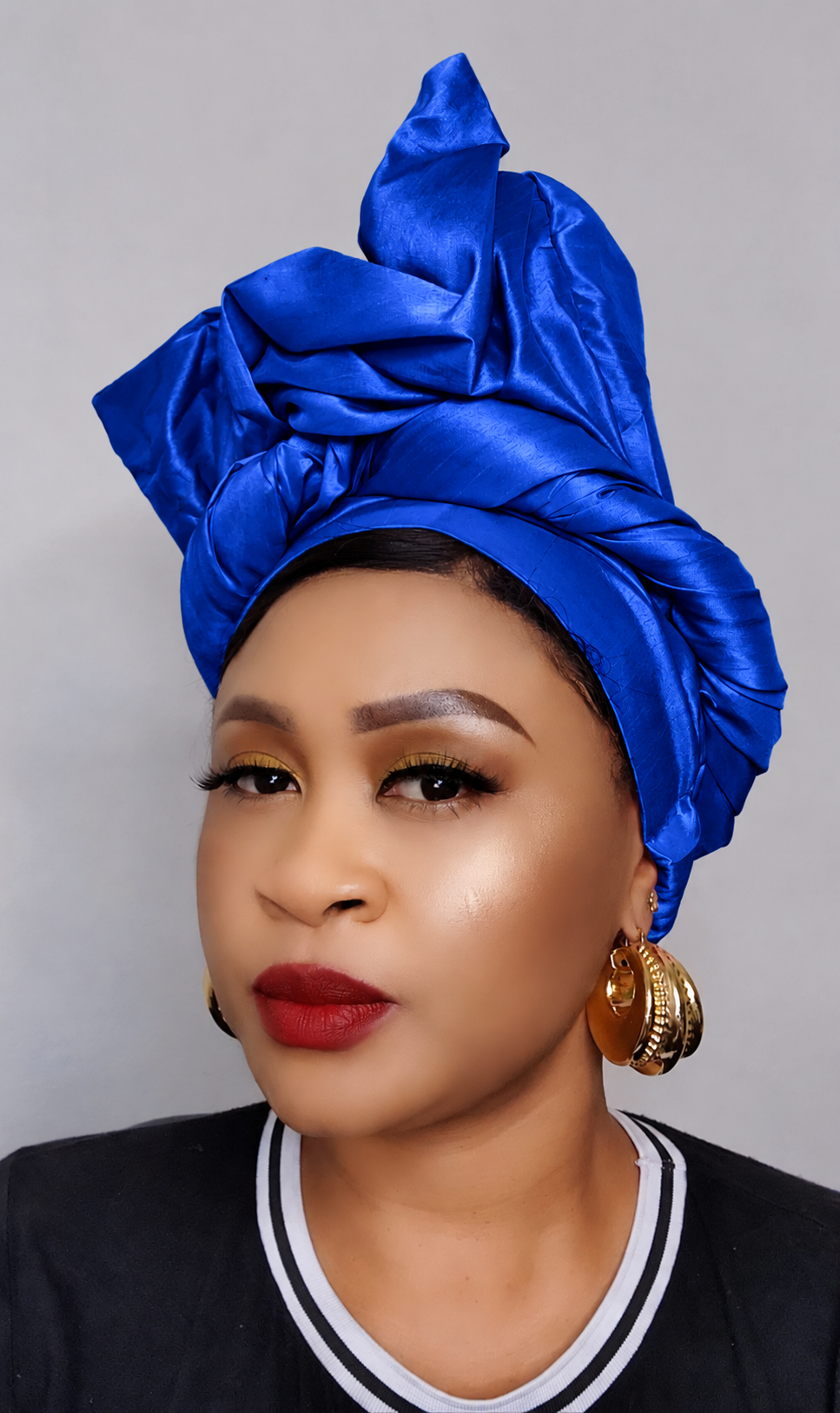 GMADE TWISTED WIRE READY TO WEAR  TURBAN CAP GELE WITH UP-DO