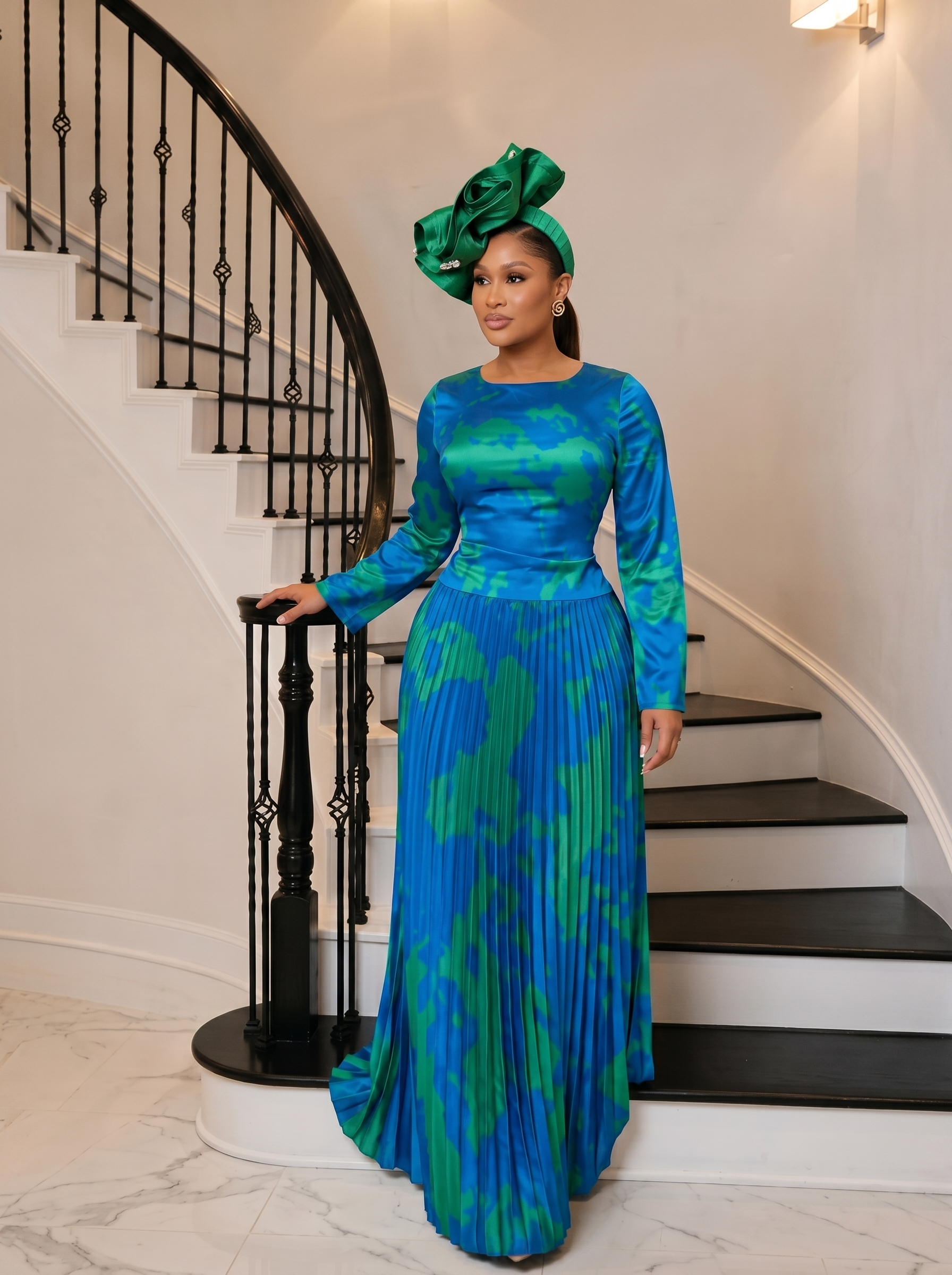 The Aura Statement Pleated Gown