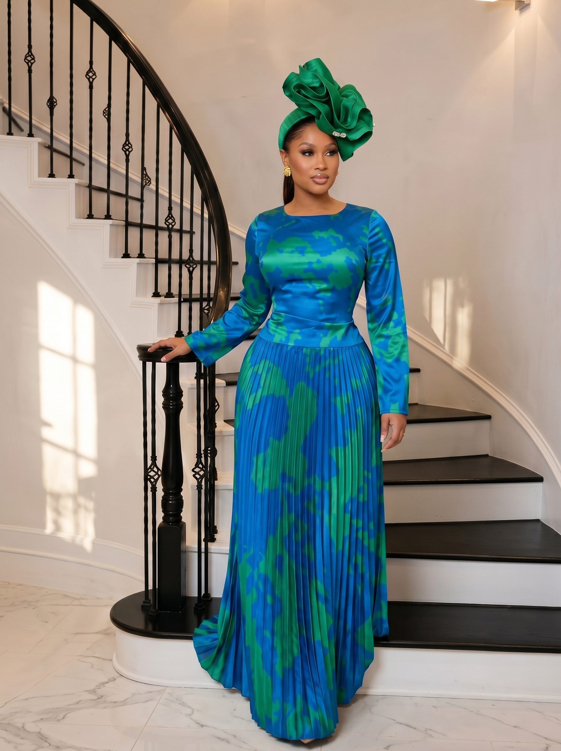 The Aura Statement Pleated Gown