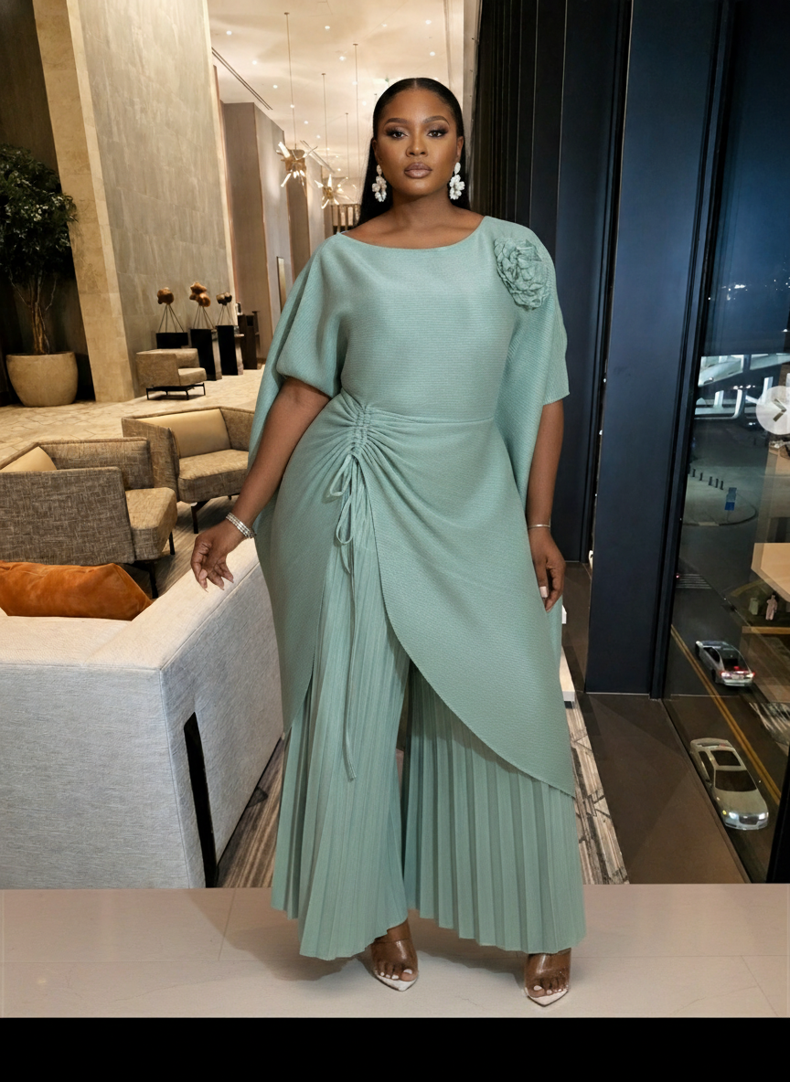 Lumi Two-Piece Tunic and Palazzo Pant Set