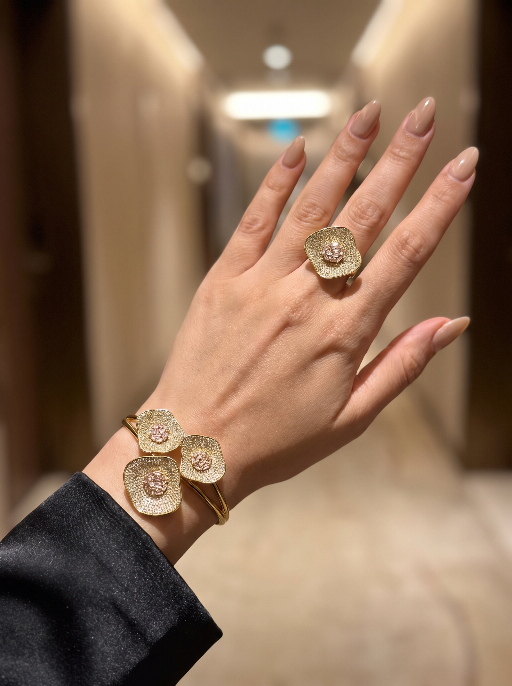 Gilded Luxe Ring & Cuff Set