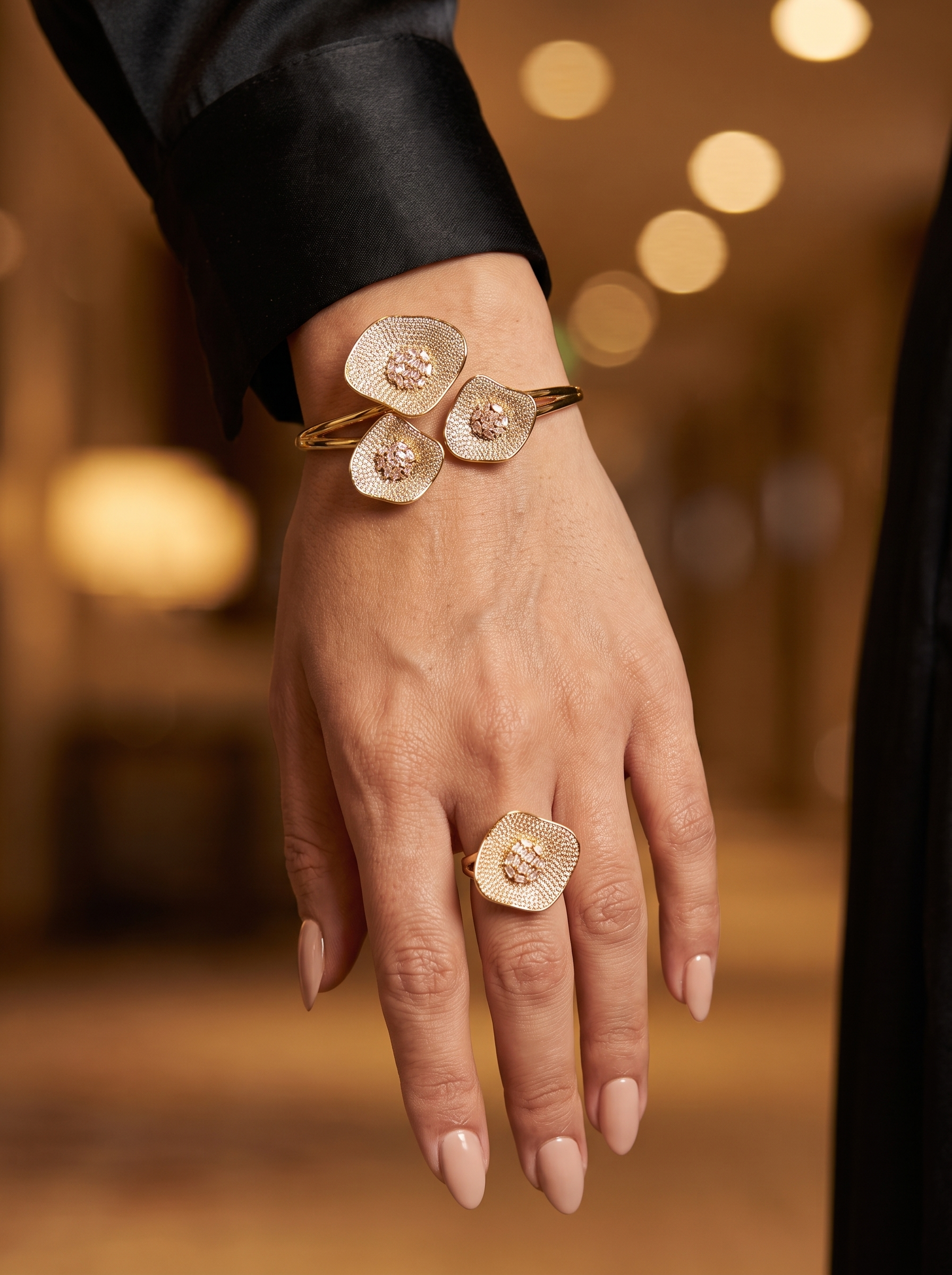 Gilded Luxe Ring & Cuff Set