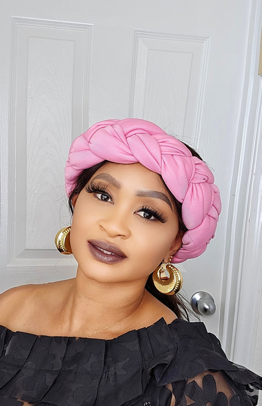 Gmade Braided Turban Twist Headband - Pink