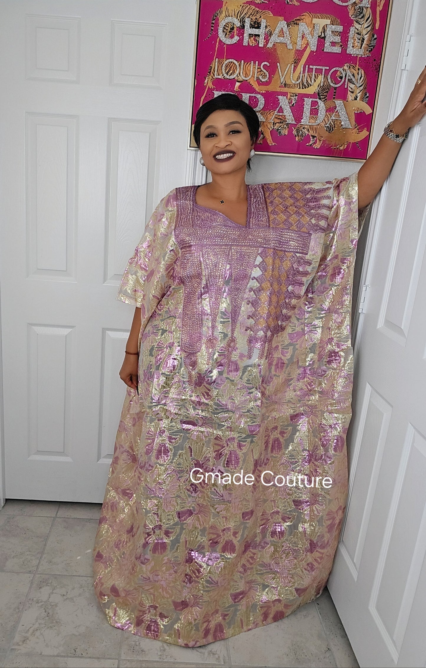 High Quality European Damask Brocade Cupion Agbada  Rich Aunty Luxurious  Agbada Bubu Maxi Dress Kaftan Dress fully embroidered with Matching Scarf